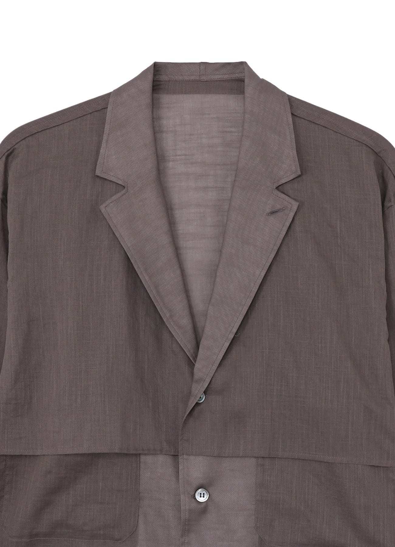 COTTON/LINEN SLAB LAWN SHIRT JACKET