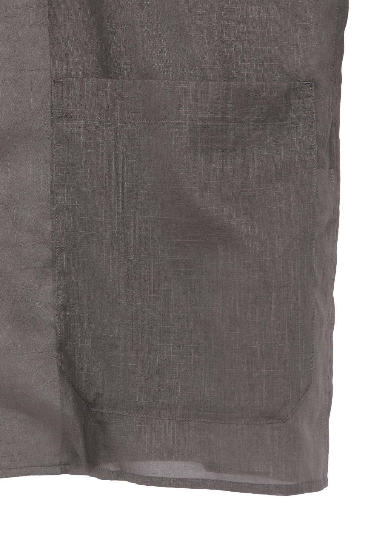 COTTON/LINEN SLAB LAWN SHIRT JACKET