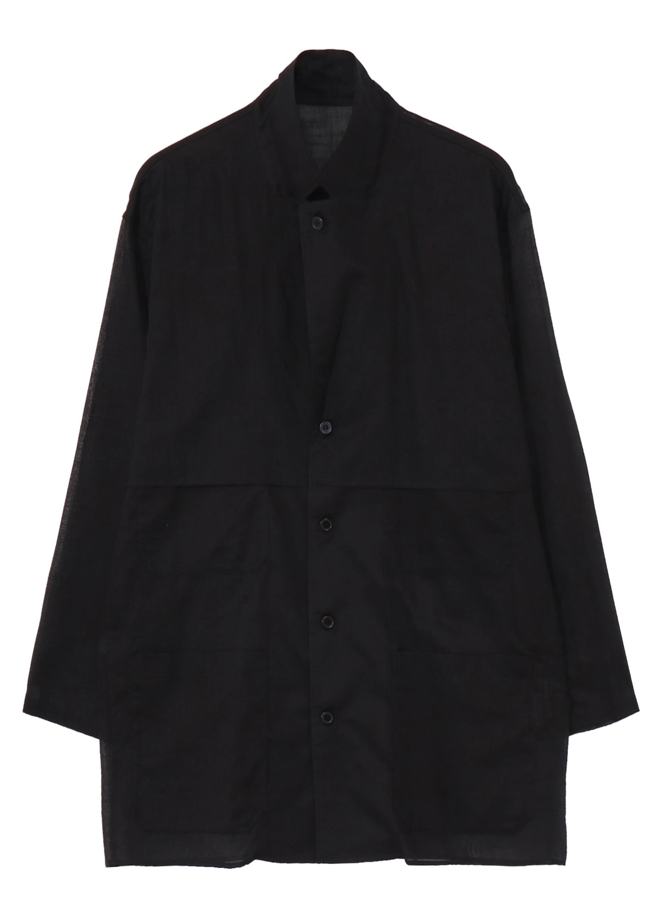 COTTON/LINEN SLAB LAWN SHIRT JACKET