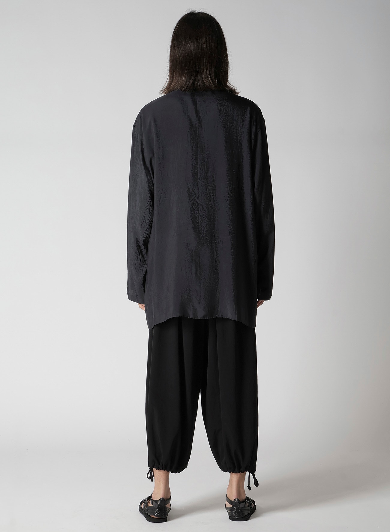 CUPRO TAFFETA FRONT DOUBLE SHIRT JACKET