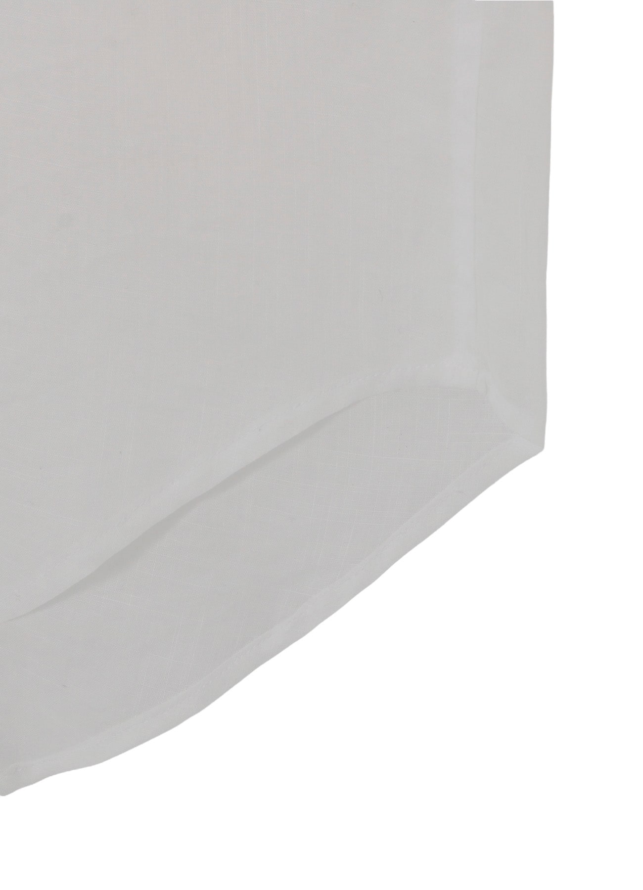 COTTON/LINEN SLAB LAWN OPEN COLLAR BLOUSE