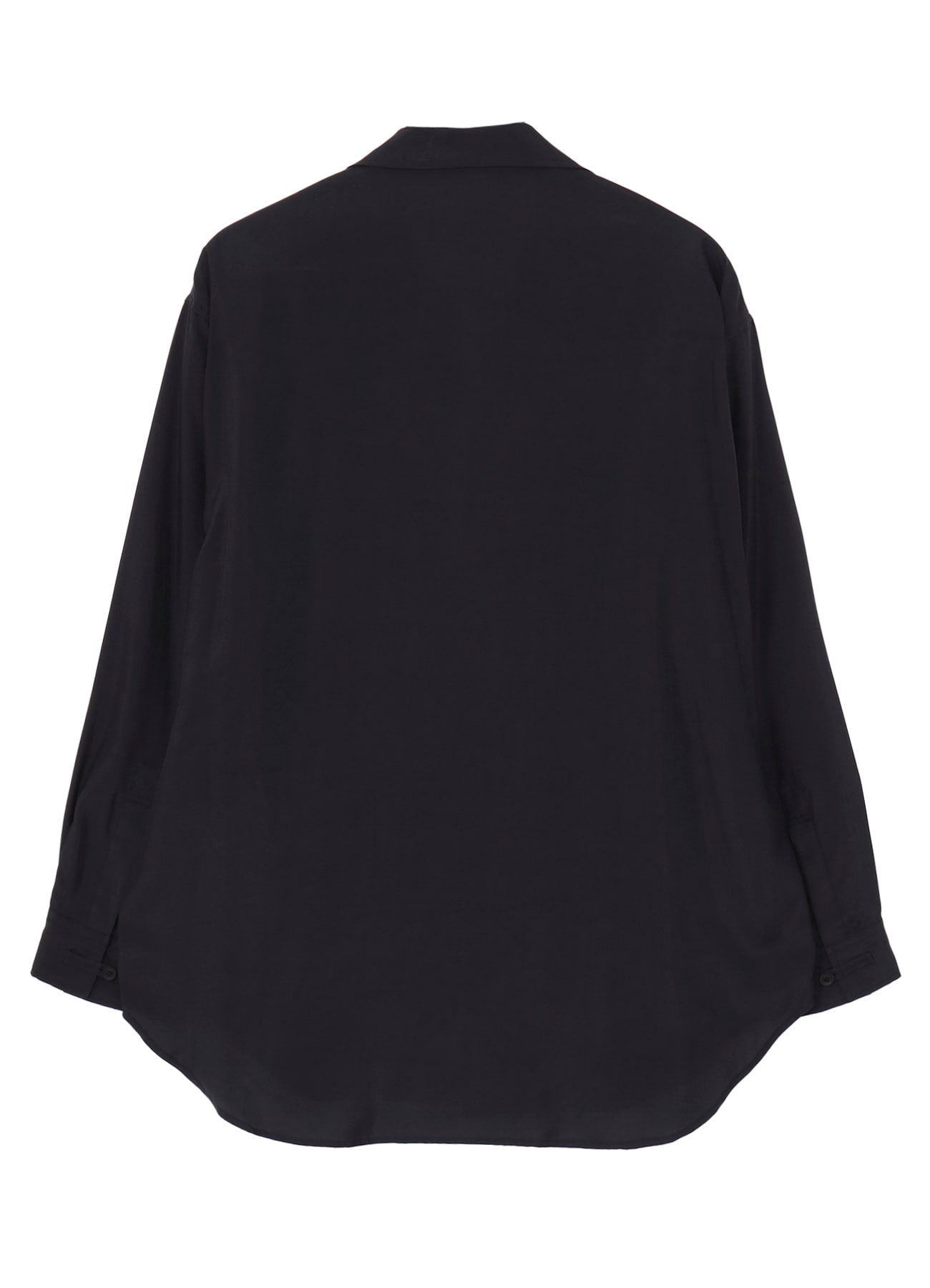 CUPRO TAFFETA LOOP OPEN COLLAR SHIRT