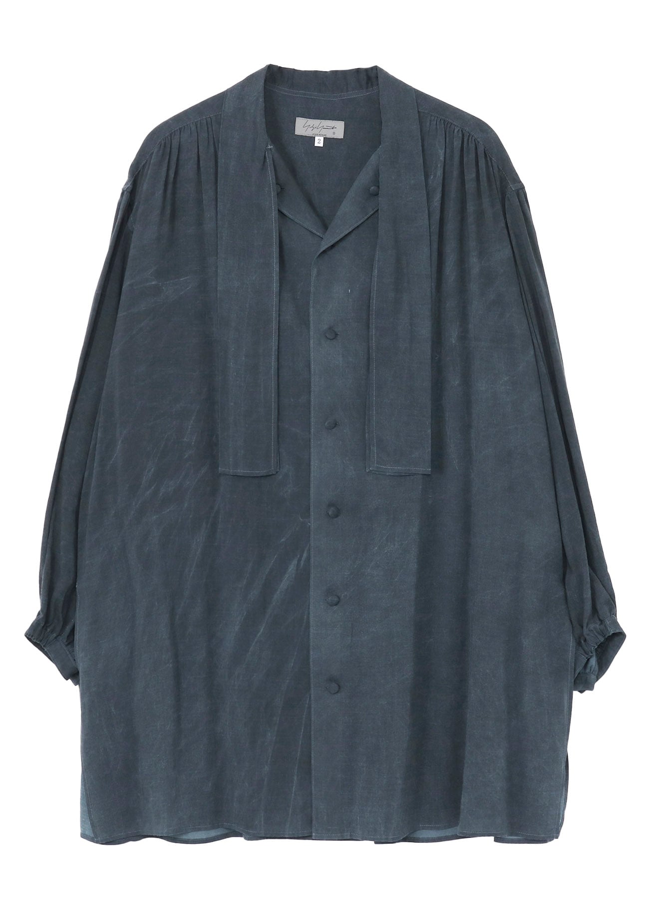 CELLULOSE COATING SCARF GATHER BLOUSE