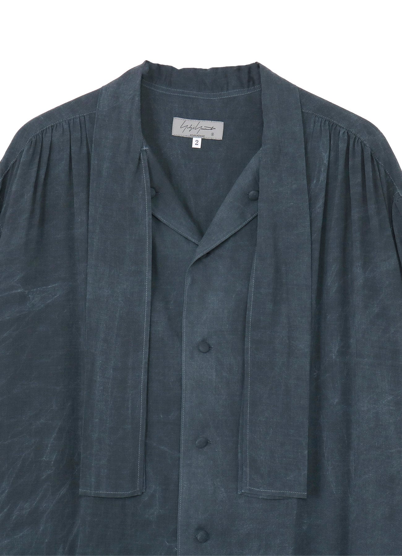 CELLULOSE COATING SCARF GATHER BLOUSE