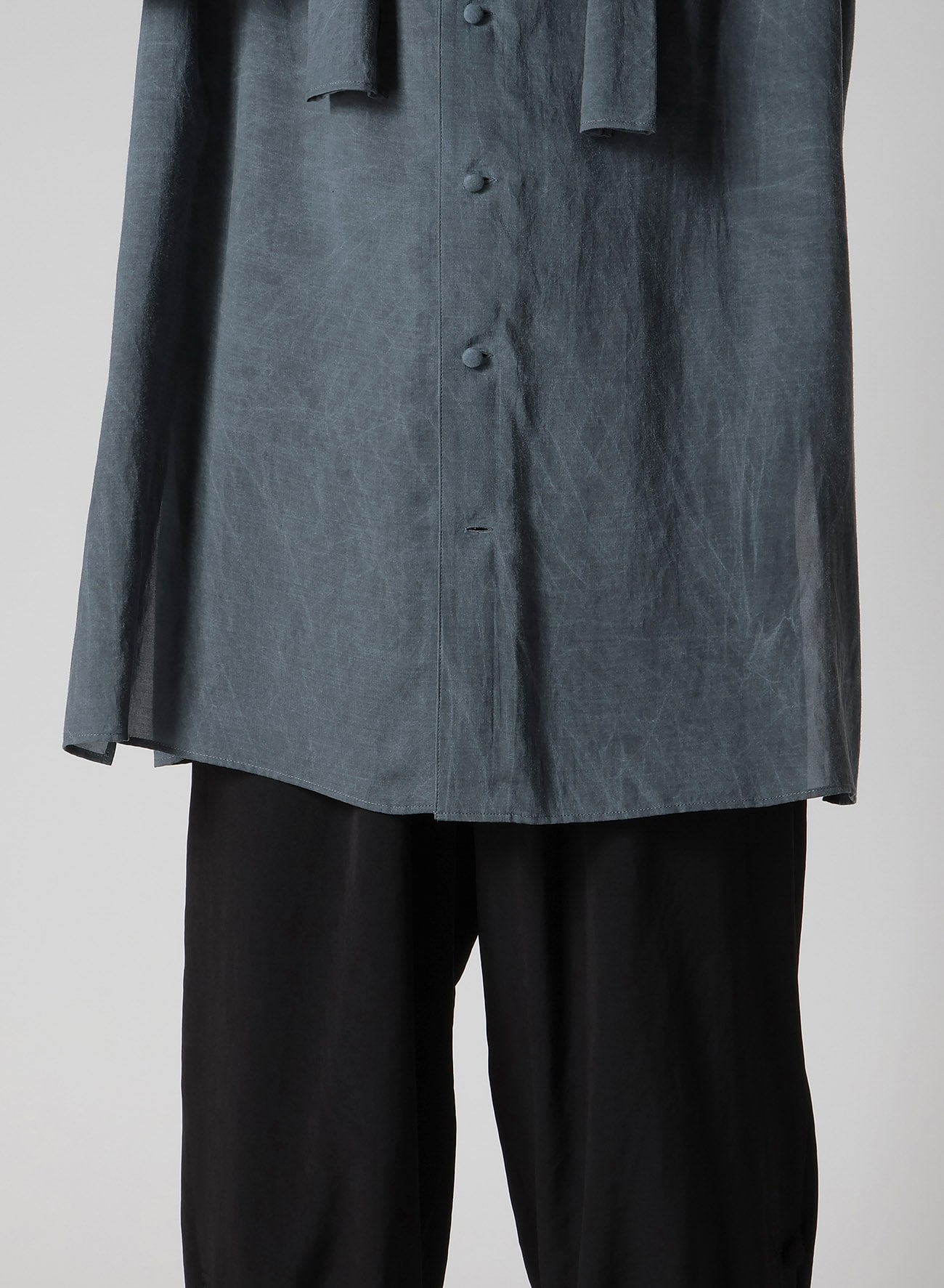 CELLULOSE COATING SCARF GATHER BLOUSE