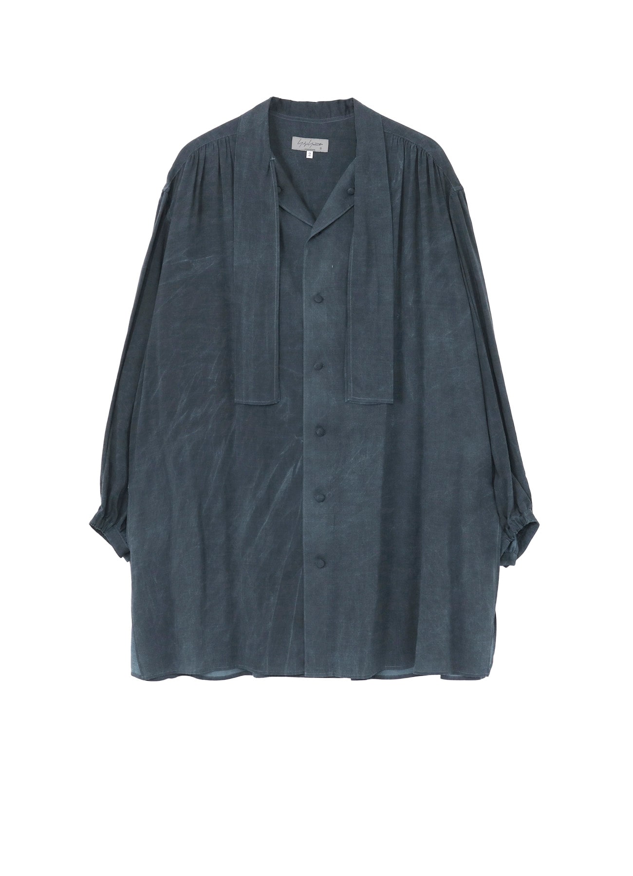 CELLULOSE COATING SCARF GATHER BLOUSE