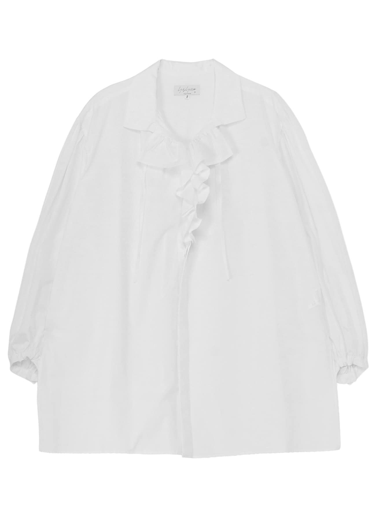 COTTON BROAD FRILLED GATHER BLOUSE