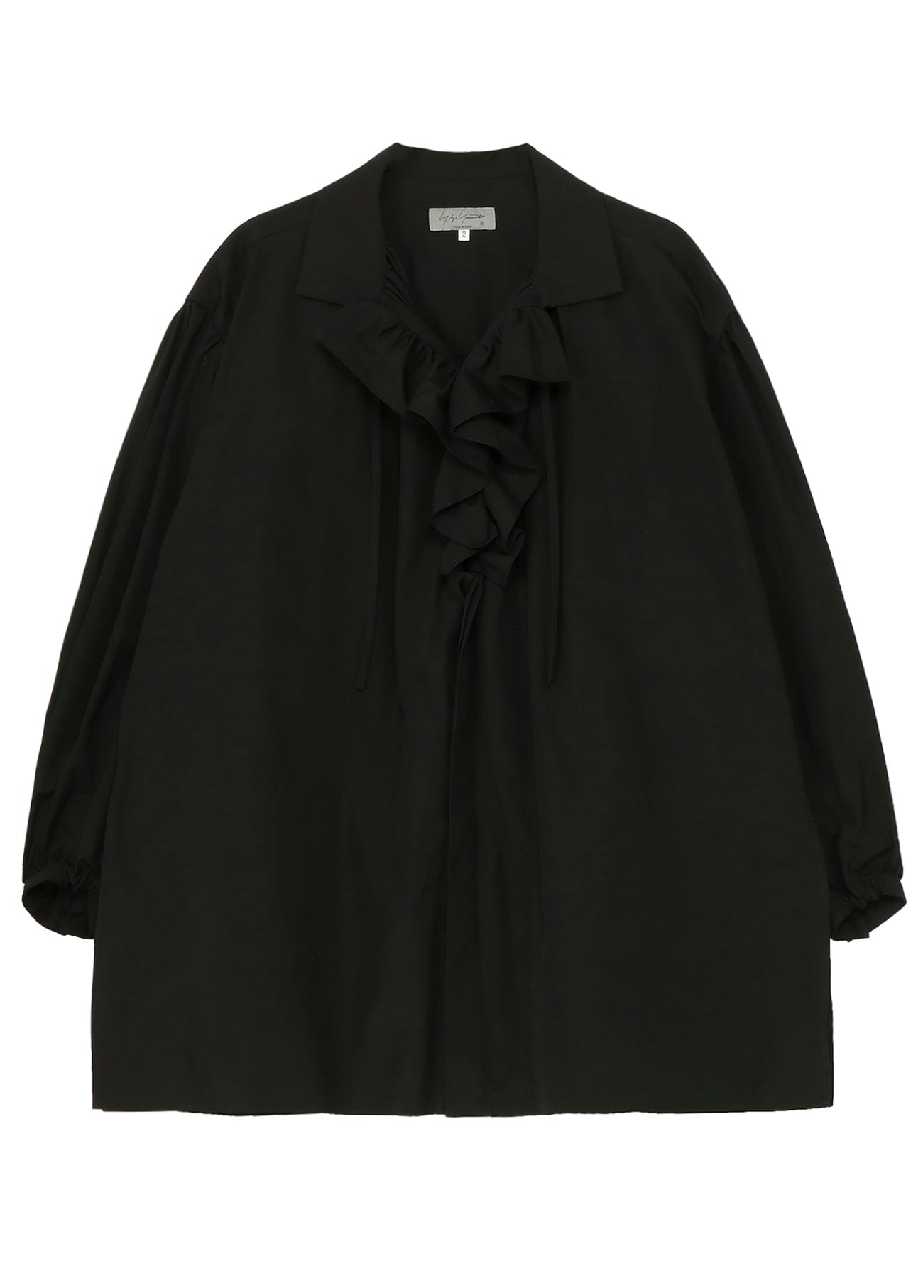 COTTON BROAD FRILLED GATHER BLOUSE