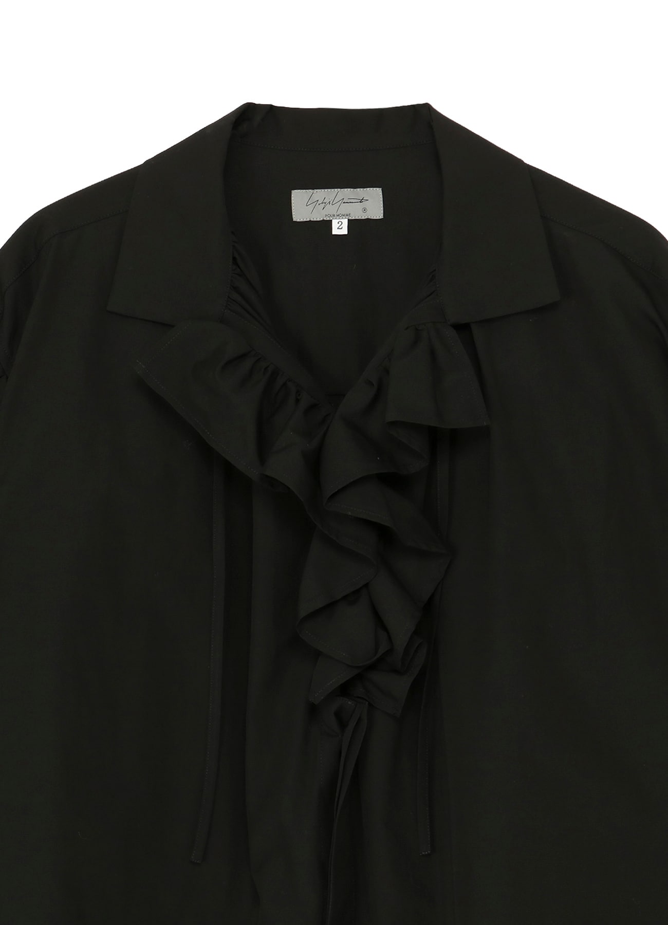 COTTON BROAD FRILLED GATHER BLOUSE