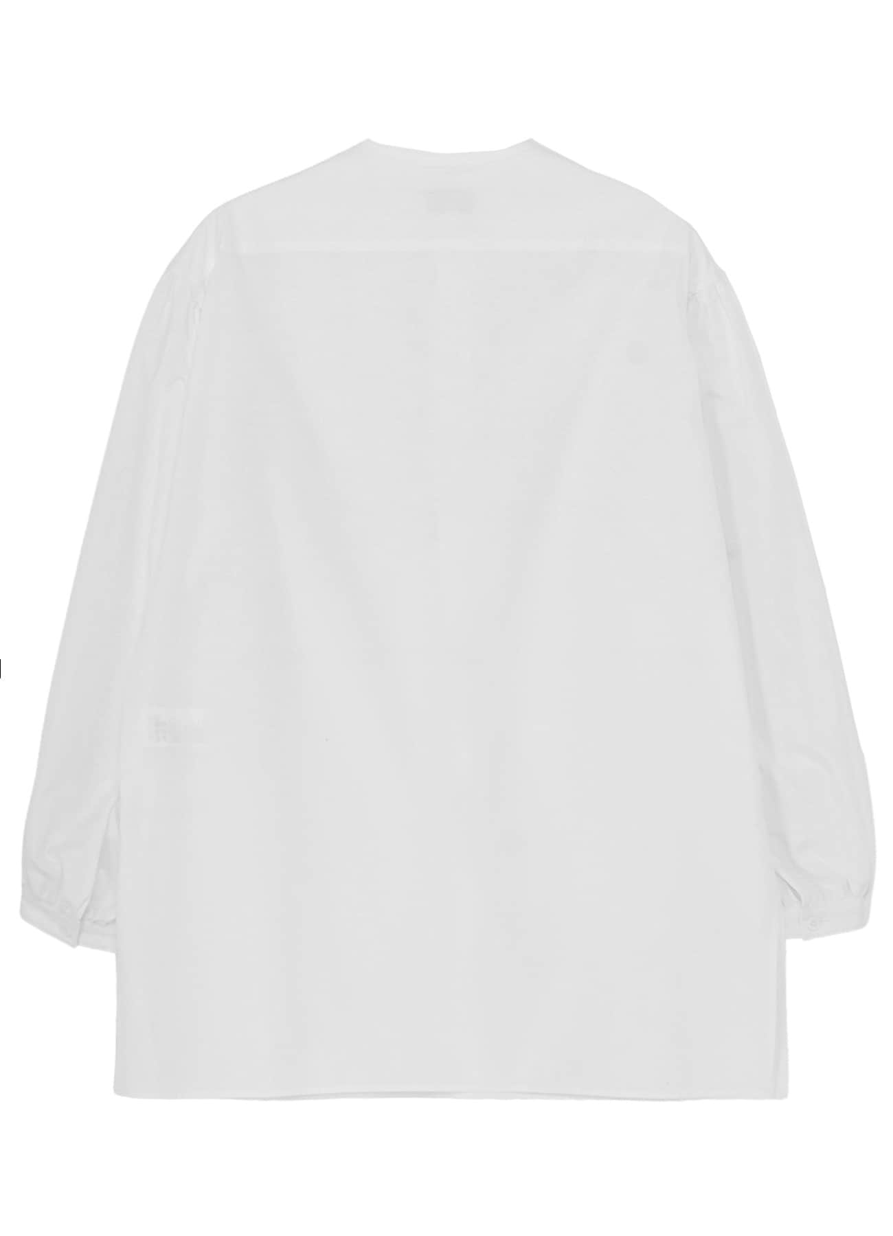 COTTON BROAD GATHER SLEEVE STAND BLOUSE