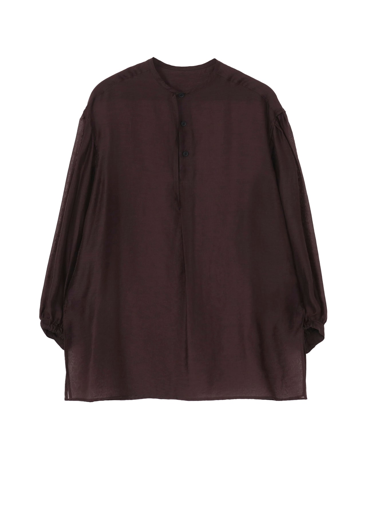 LY/NY LAWN GATHER SLEEVE STAND BLOUSE