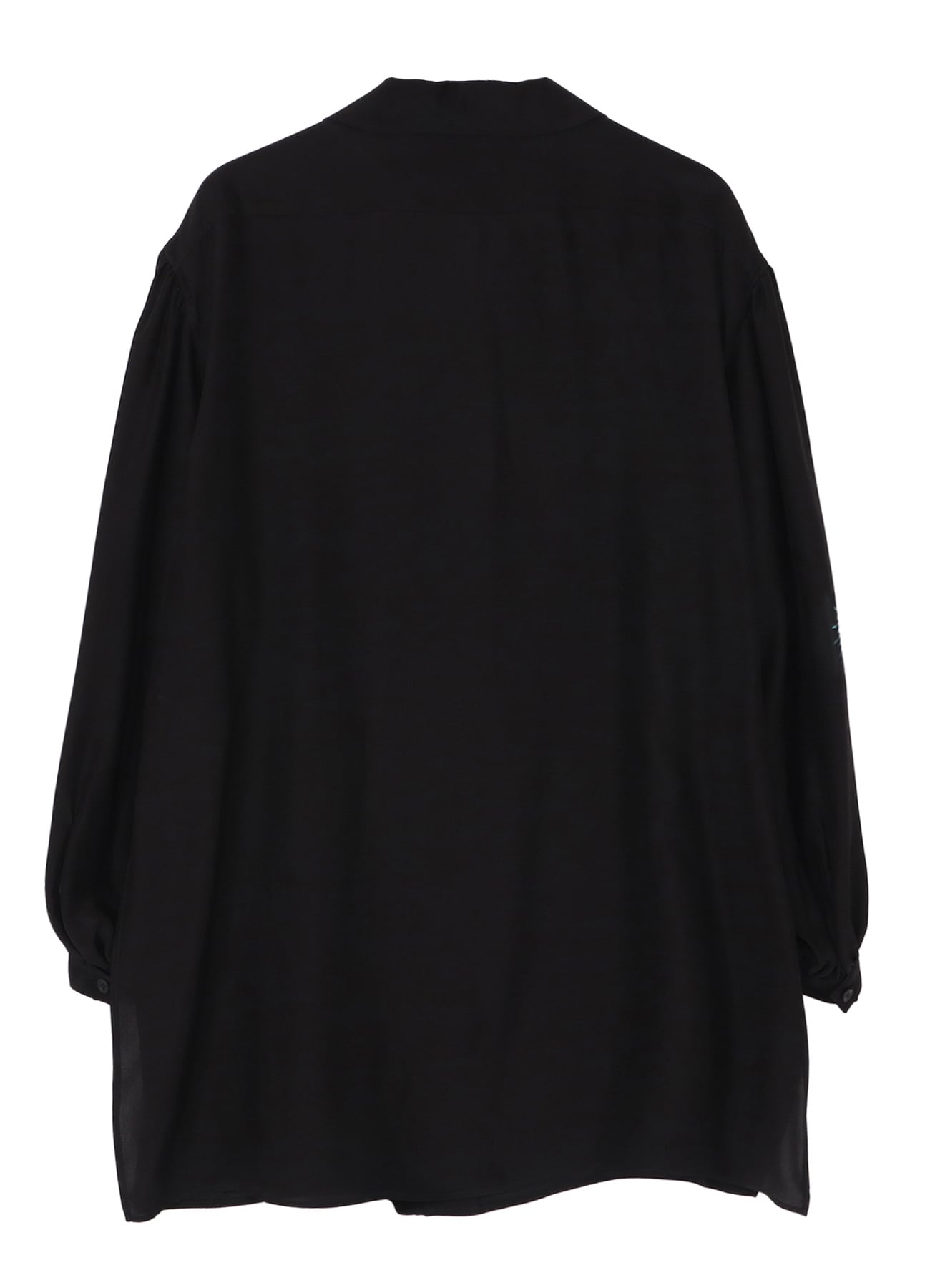 SEA MOTIF PRINTED SCARF COLLAR BLOUSE