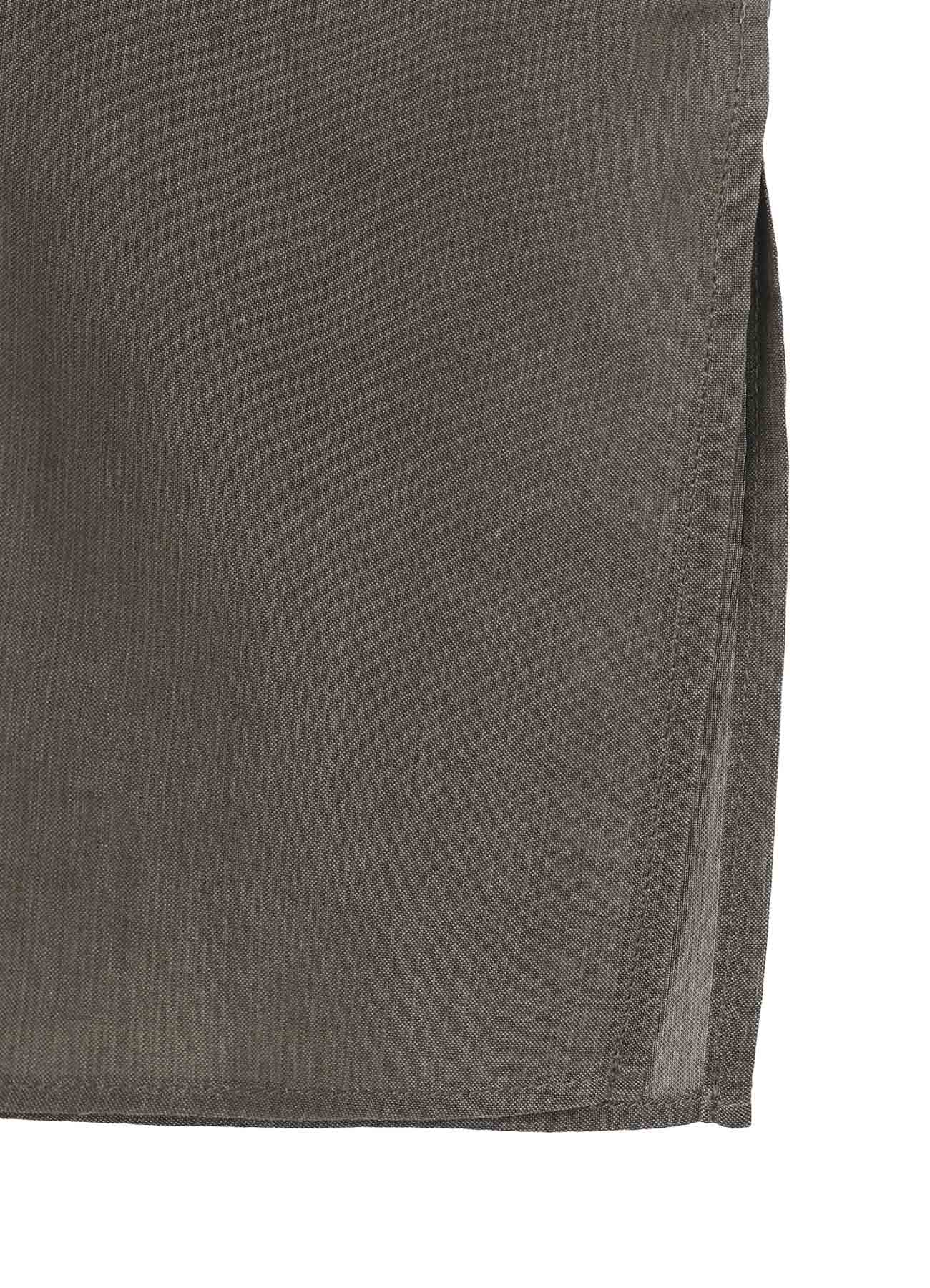 COTTON LAWN INK DYED GUESSETED COLLARLESS BLOUSE