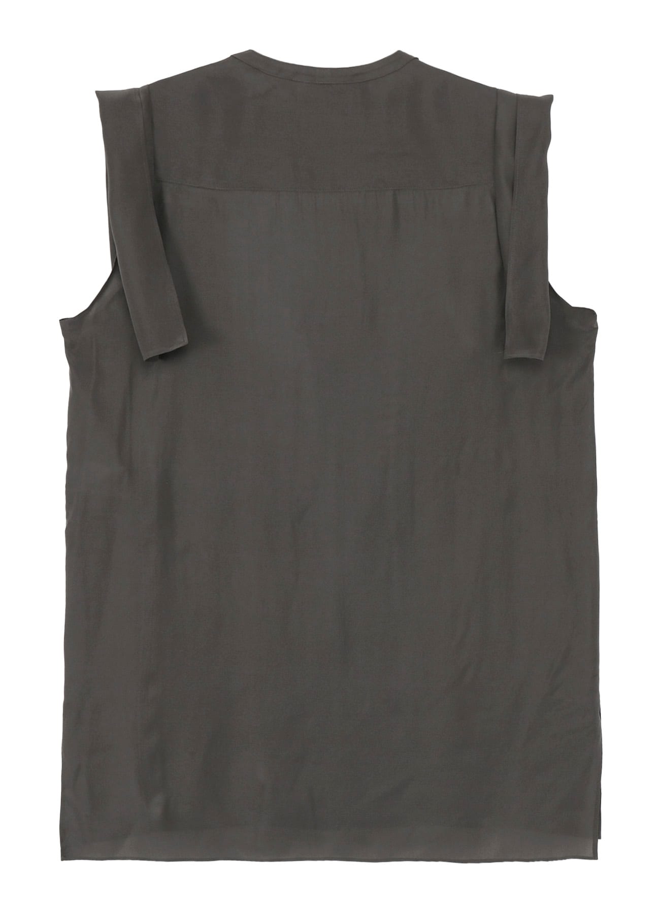 CORAL INK DYED SLEEVELESS STRING COLLAR BLOUSE