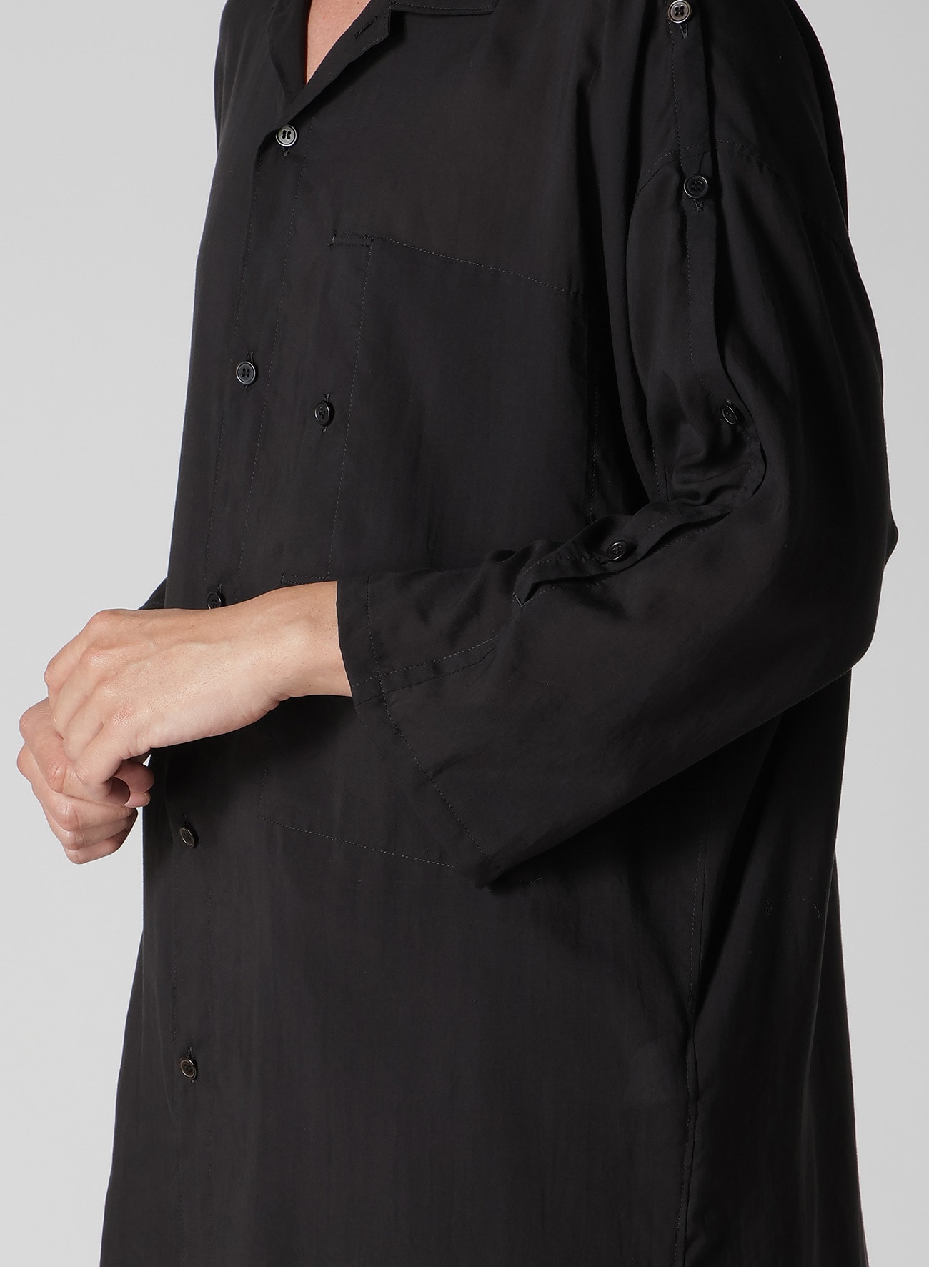 CELLULOSE LAWN SHOULDER OPNED BLOUSE