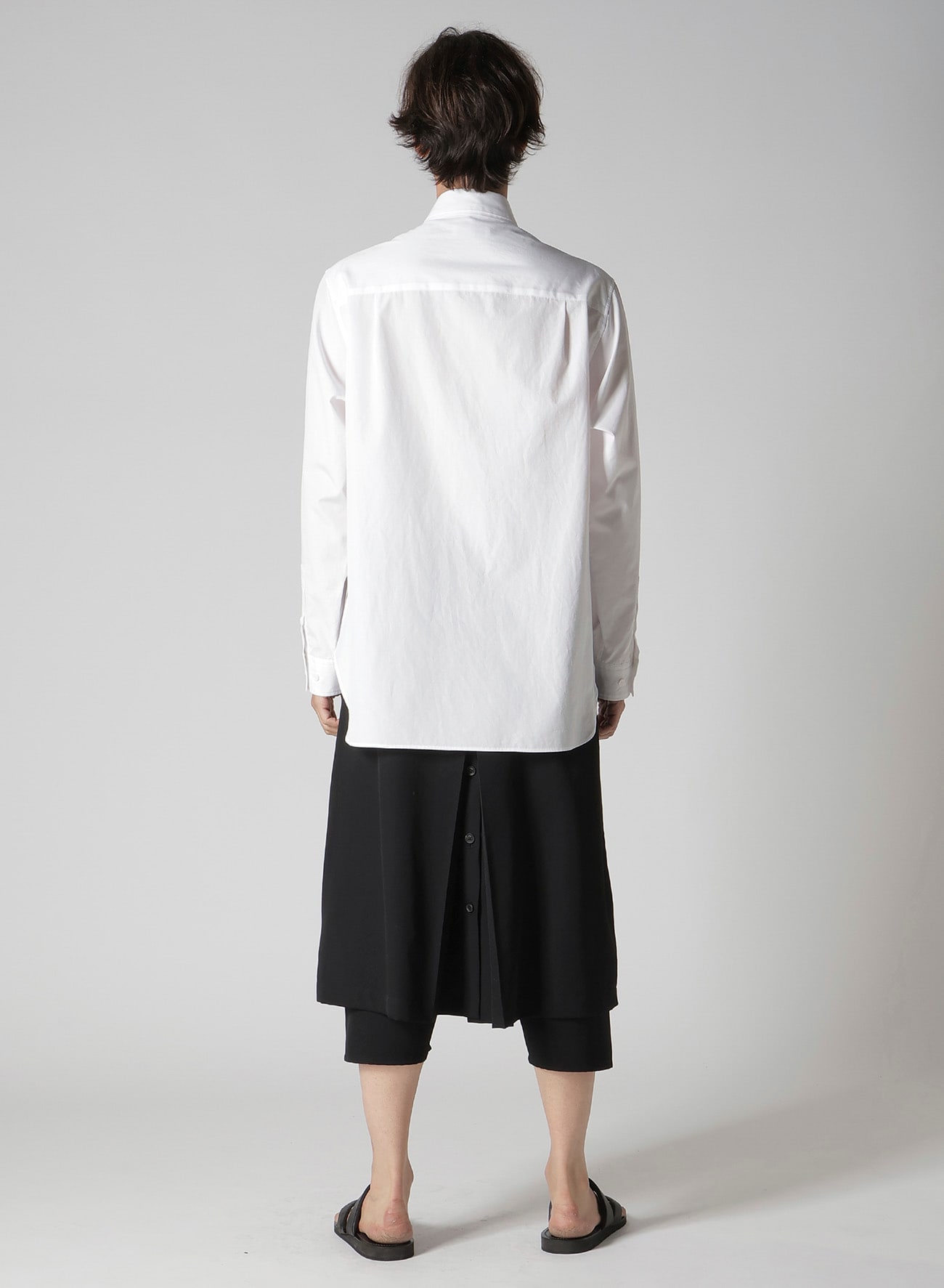 COTTON BROAD DOUBLE COLLAR BLOUSE