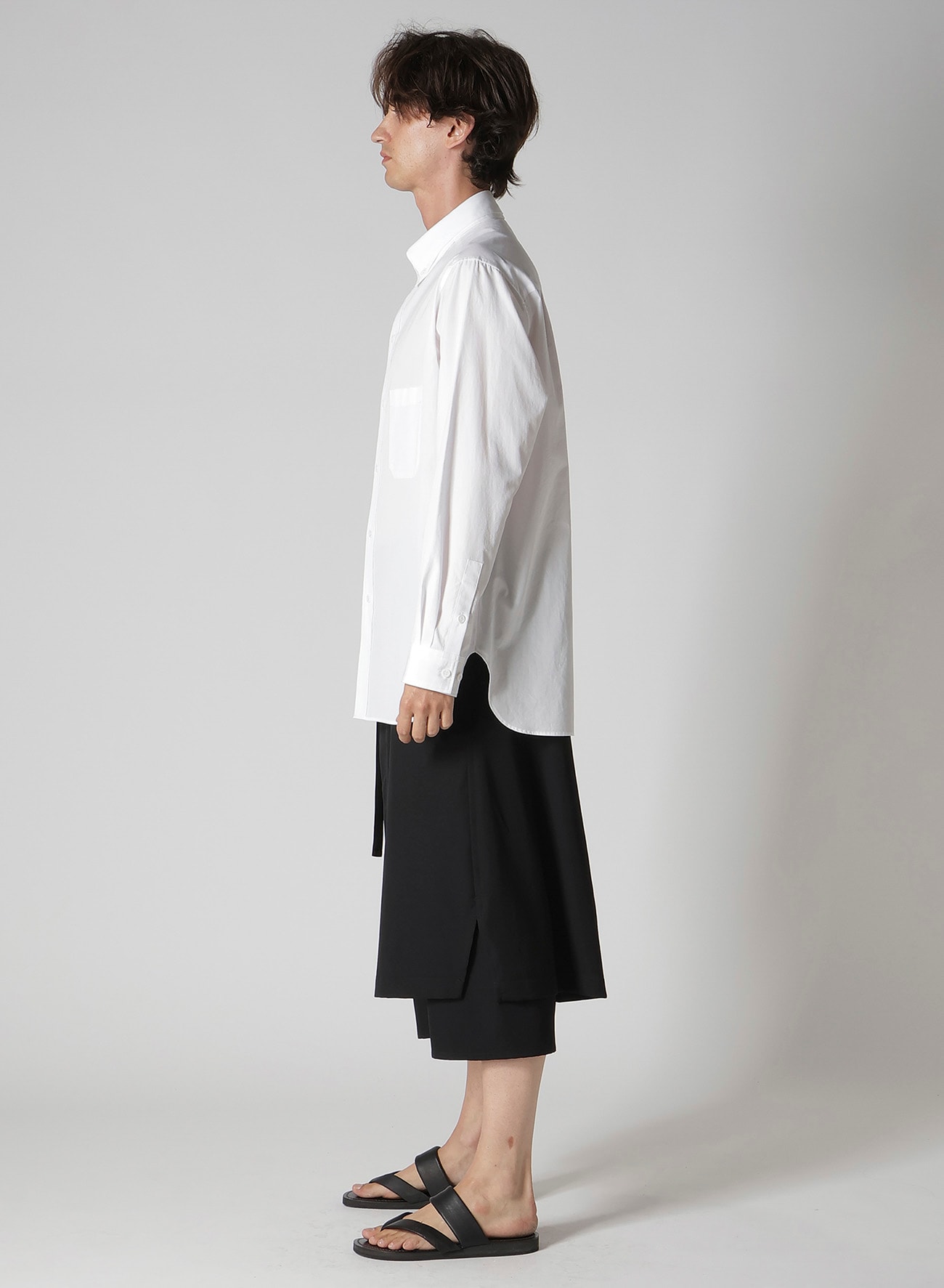 COTTON BROAD DOUBLE COLLAR BLOUSE