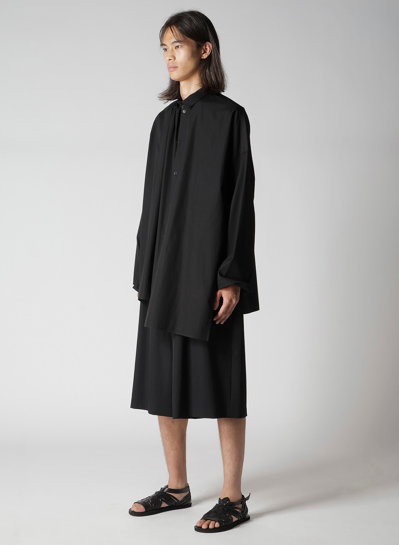 COTTON BROAD GATHER DOUBLE BLOUSE