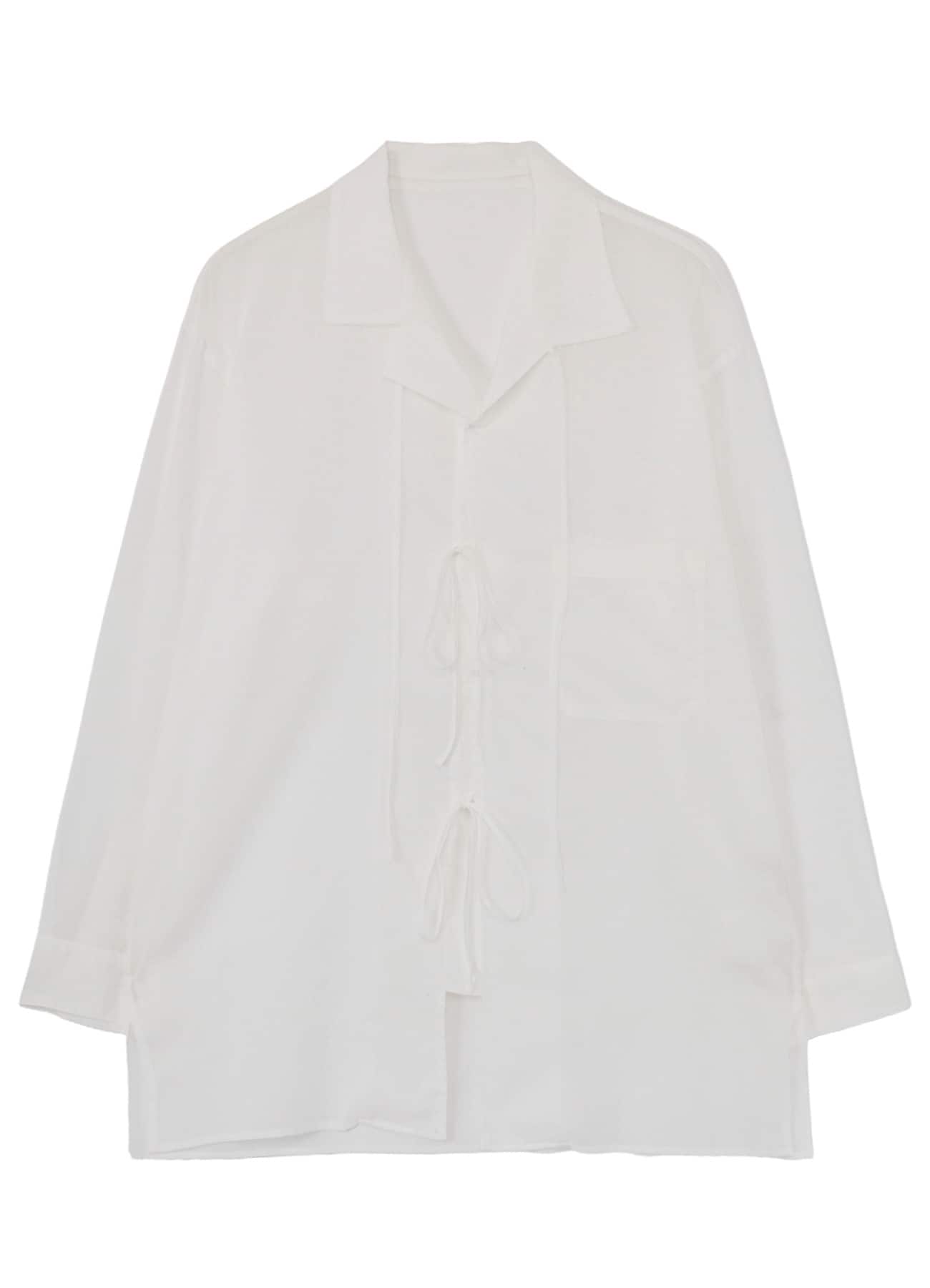 COTTON/LINEN SLAB LAWN RIBBON BLOUSE