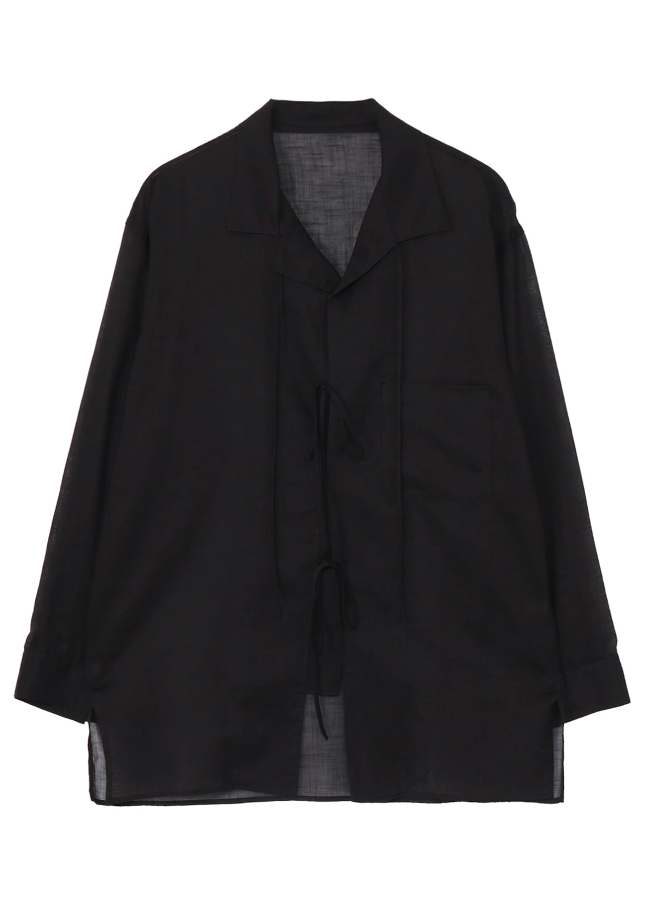 COTTON/LINEN SLAB LAWN RIBBON BLOUSE