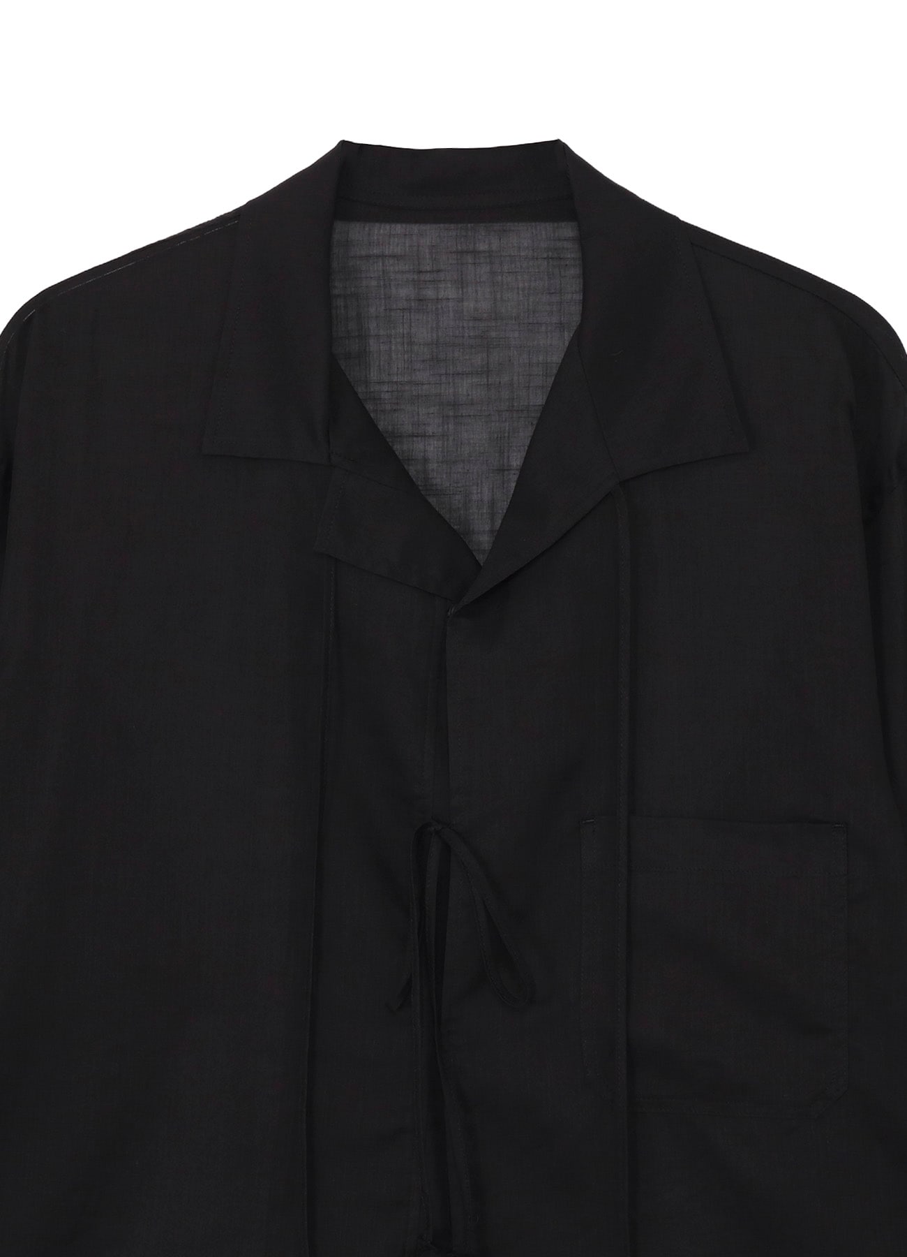 COTTON/LINEN SLAB LAWN RIBBON BLOUSE