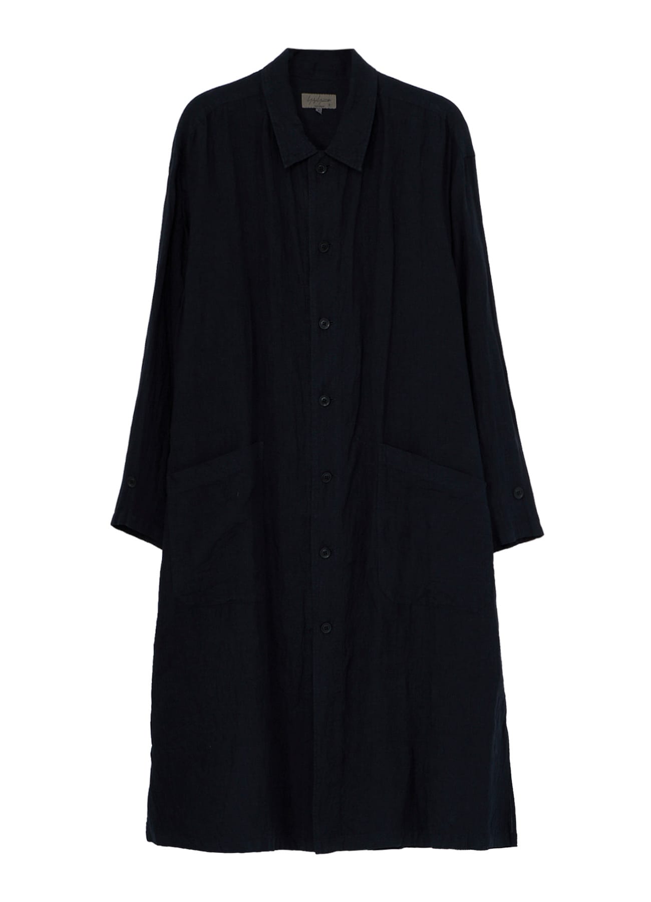 GARMENT-DYED LINEN SHIRT COAT