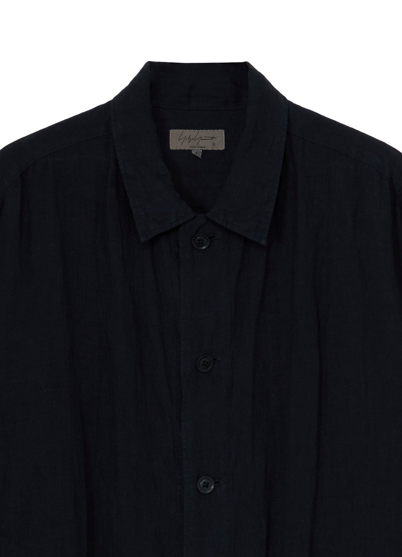 GARMENT-DYED LINEN SHIRT COAT