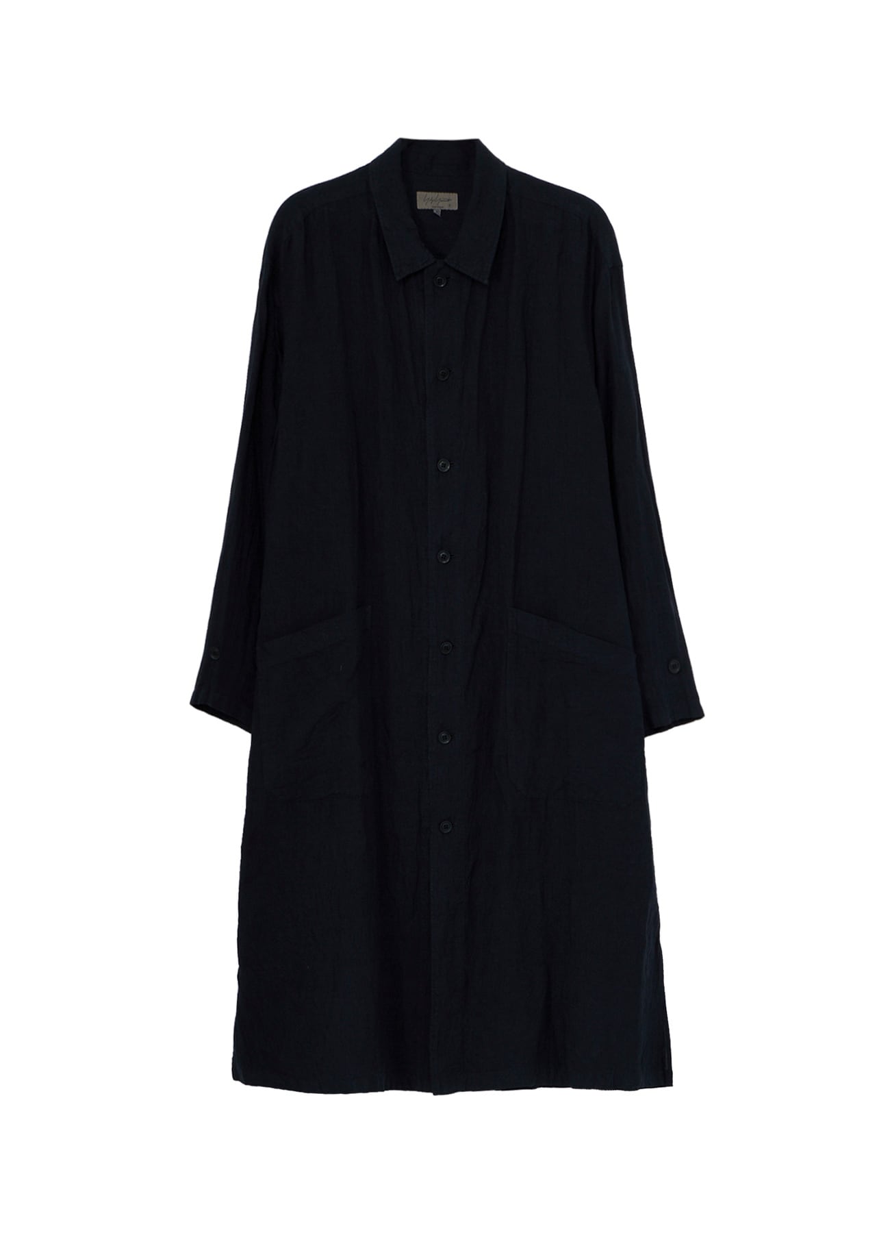 GARMENT-DYED LINEN SHIRT COAT
