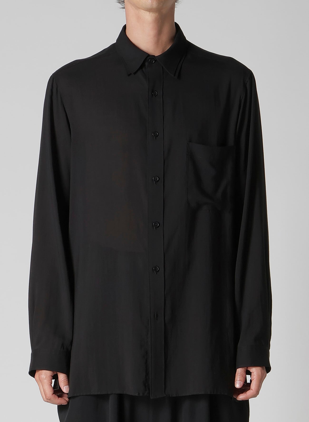 CELLULOSE LAWN DOUBLE COLLAR BLOUSE