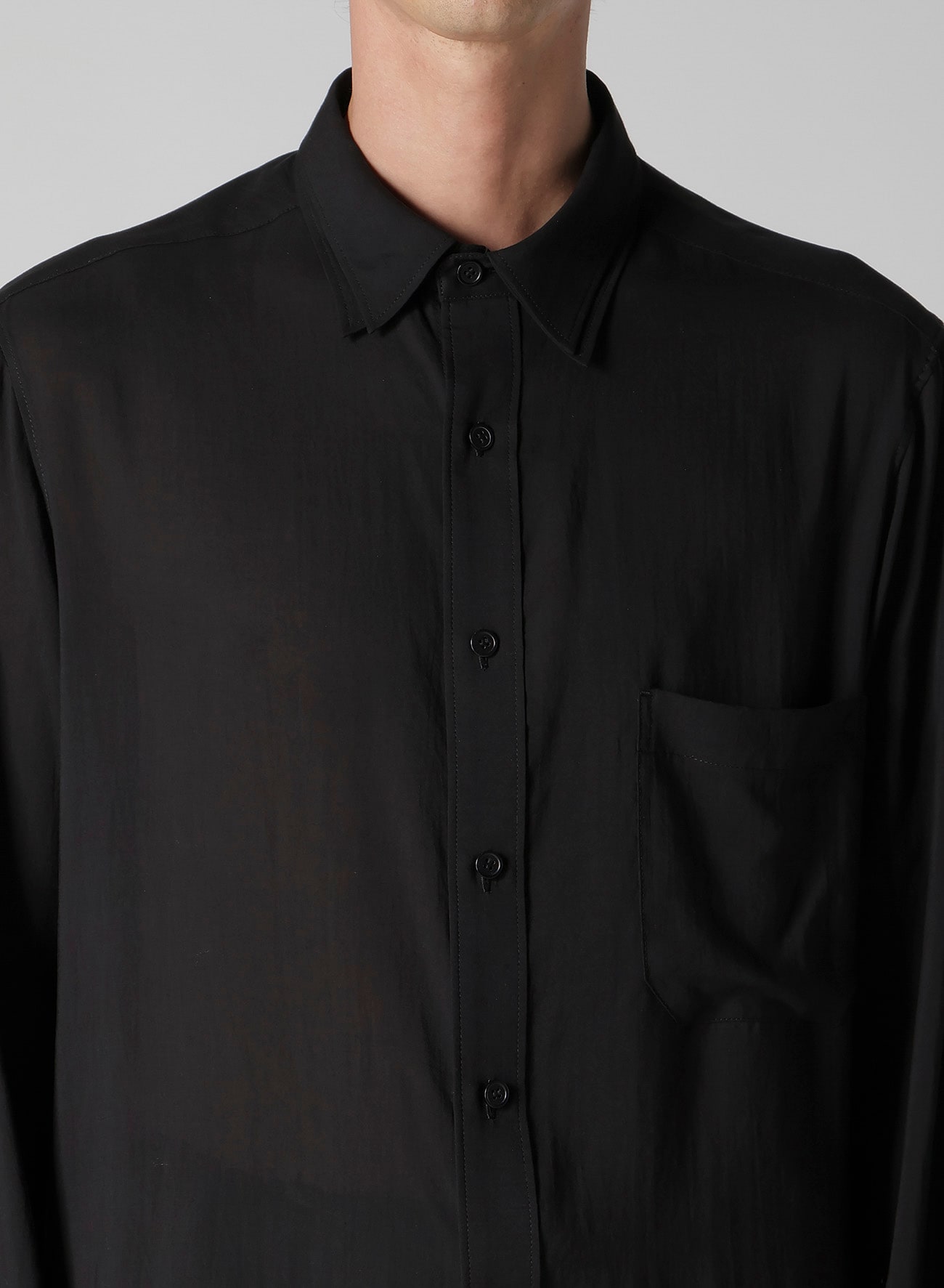 CELLULOSE LAWN DOUBLE COLLAR BLOUSE