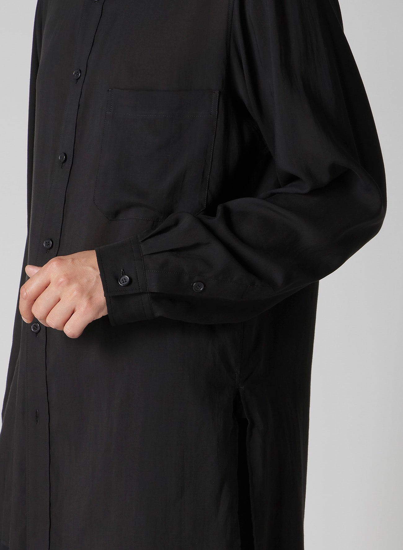 CELLULOSE LAWN DOUBLE COLLAR BLOUSE