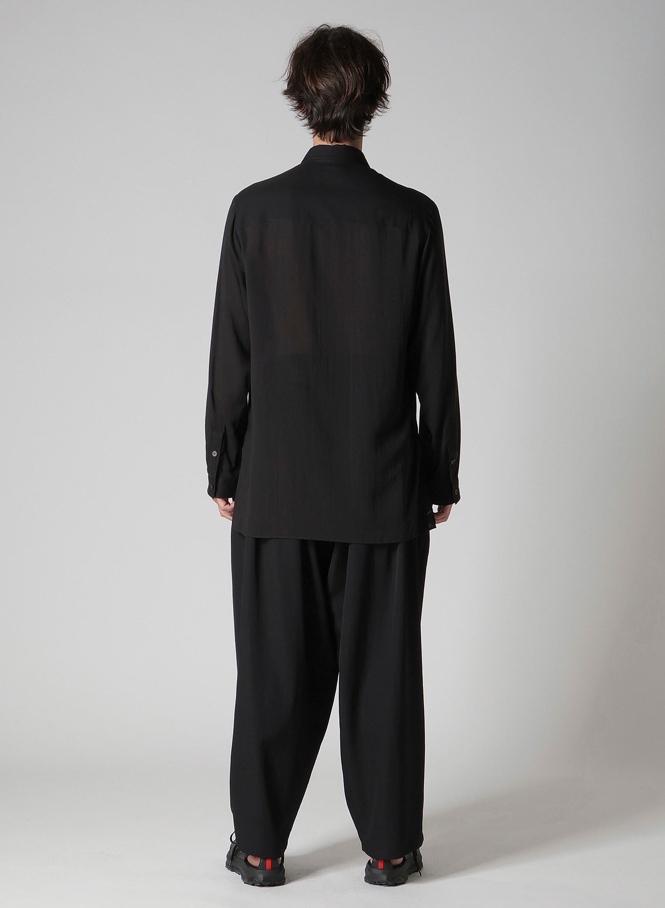 CELLULOSE LAWN DOUBLE COLLAR BLOUSE