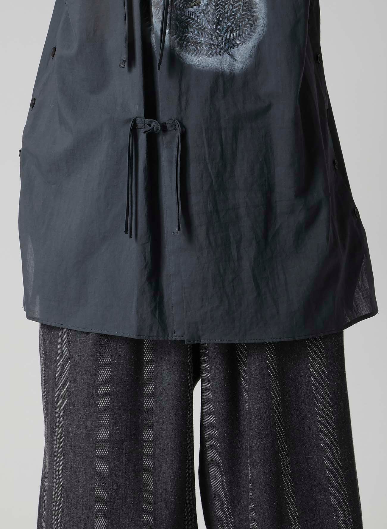 JACQUARD COTTON LAWN CORAL SLEEVELESS BLOUSE