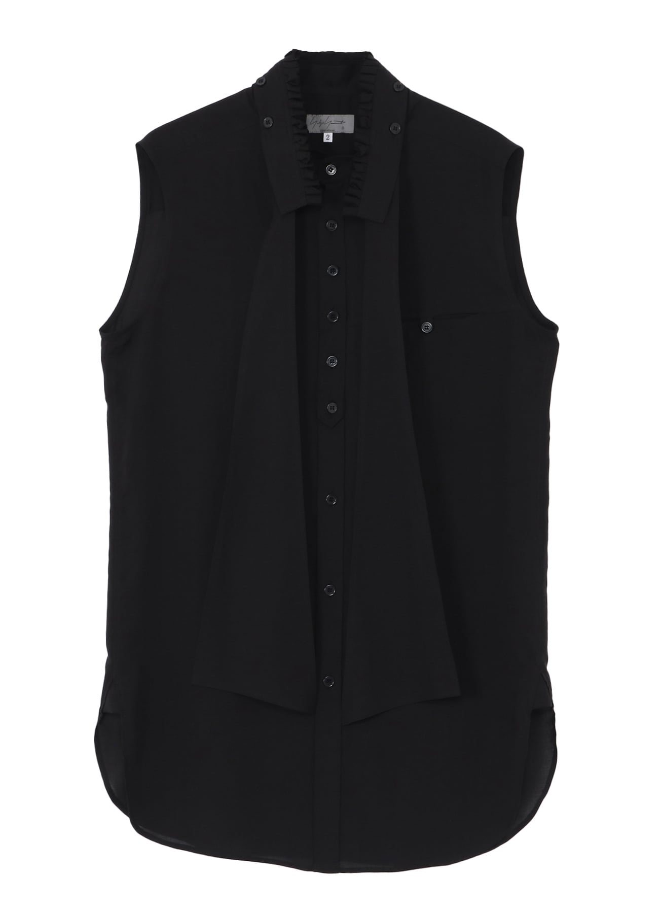 CELLULOSE LAWN RUFFED SPARE COLLAR BLOUSE