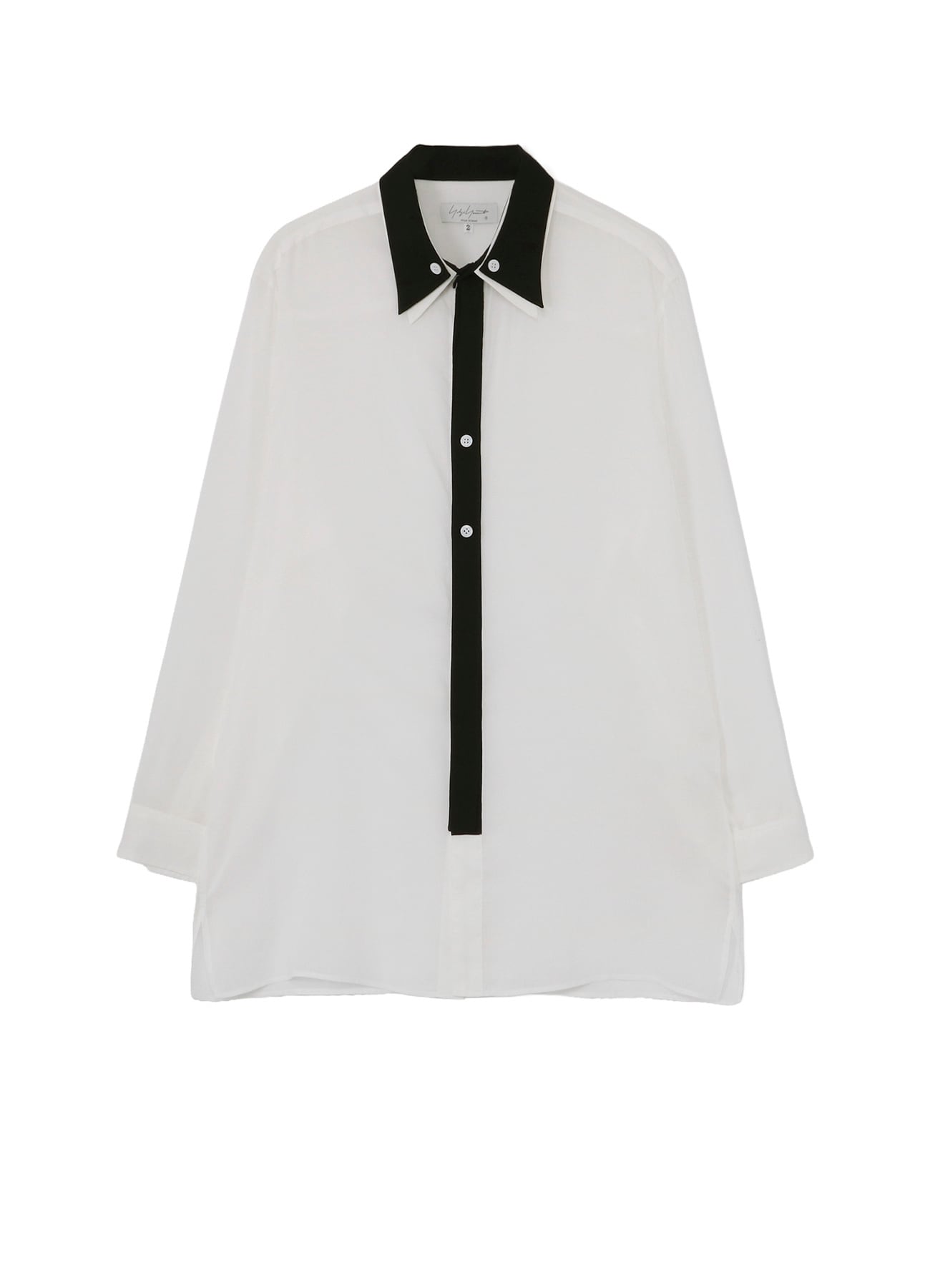 CELLULOSE LAWN DOUBLE COLLAR BLOUSE