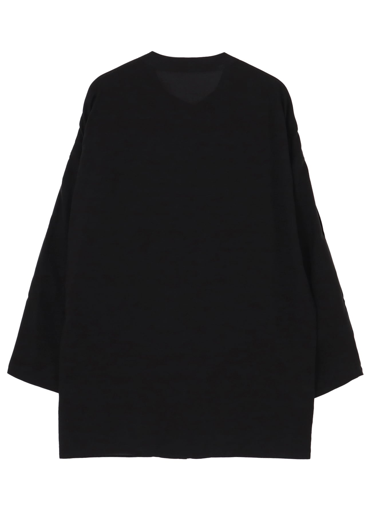 CELLULOSE LAWN COLLARLESS BLOUSE