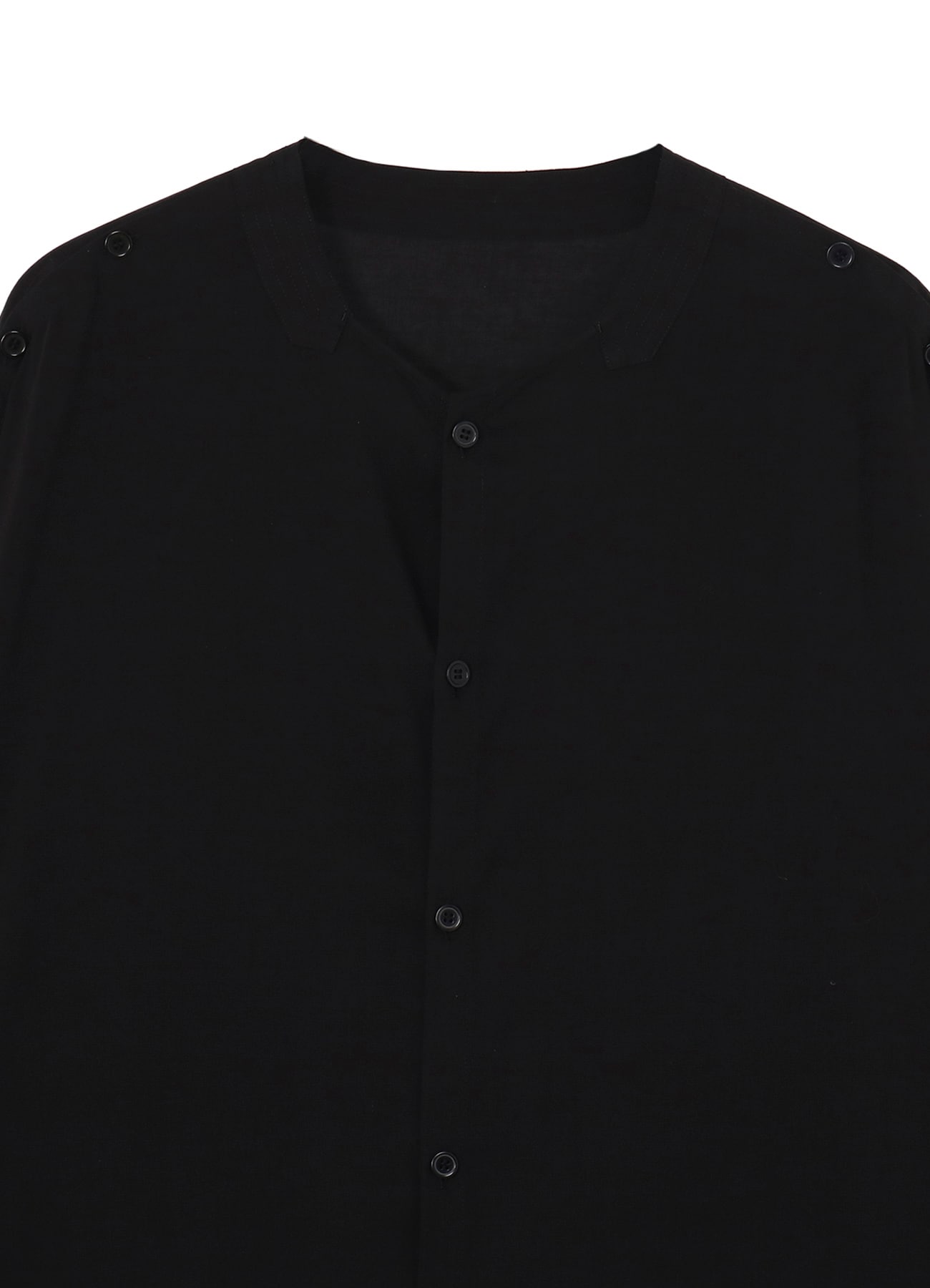 CELLULOSE LAWN COLLARLESS BLOUSE