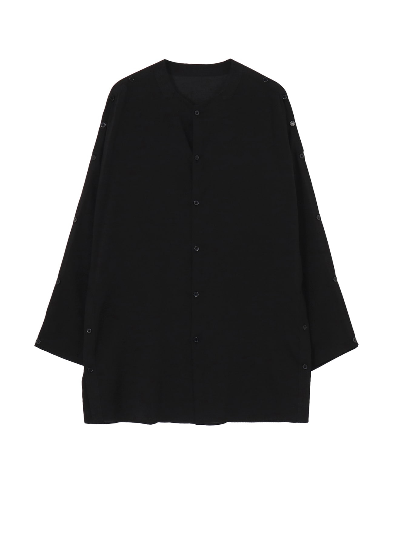 CELLULOSE LAWN COLLARLESS BLOUSE