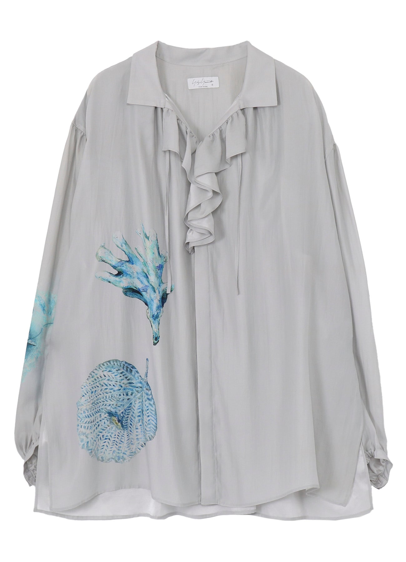 <PIECE UNIQUE/AOYAMA>SEA MOTIF FRILLED GATHER BLOUSE