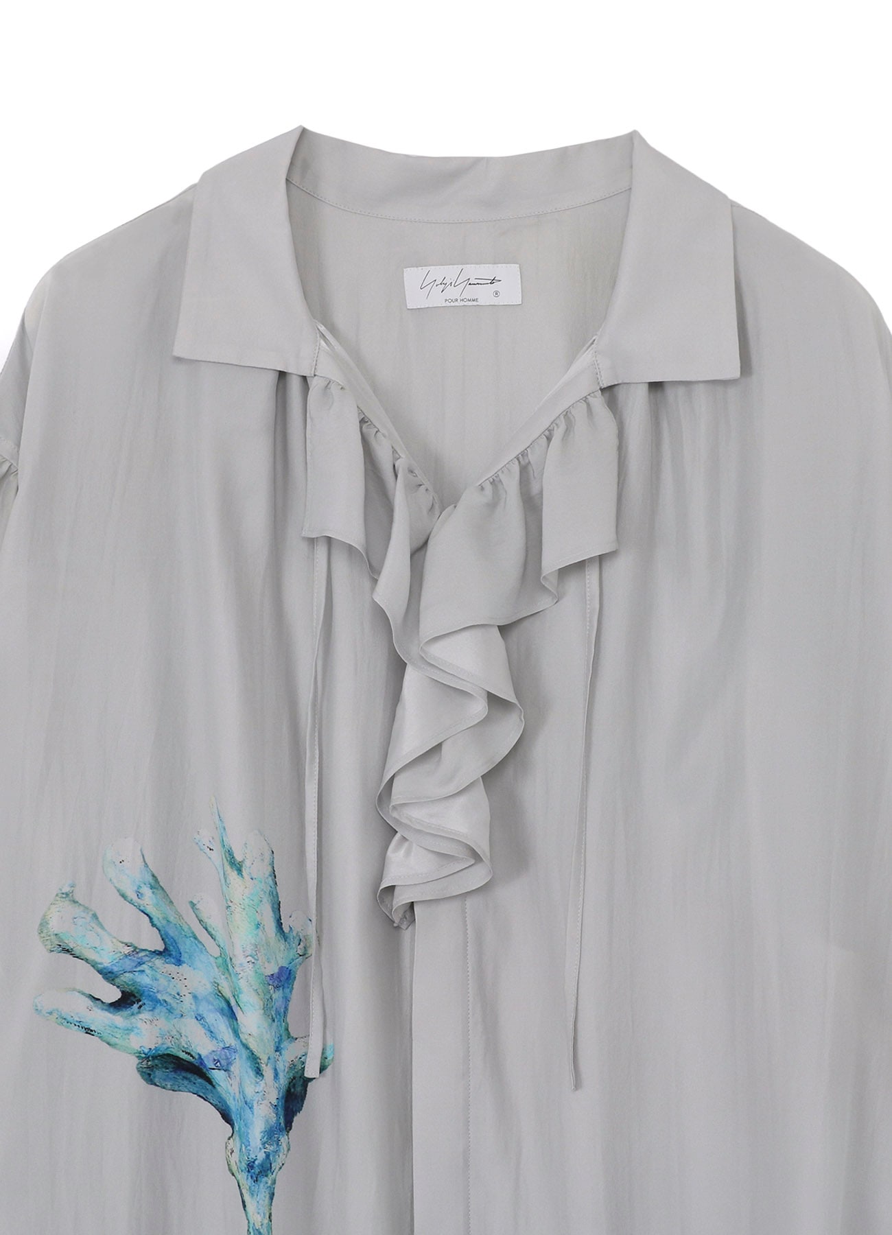 <PIECE UNIQUE/AOYAMA>SEA MOTIF FRILLED GATHER BLOUSE