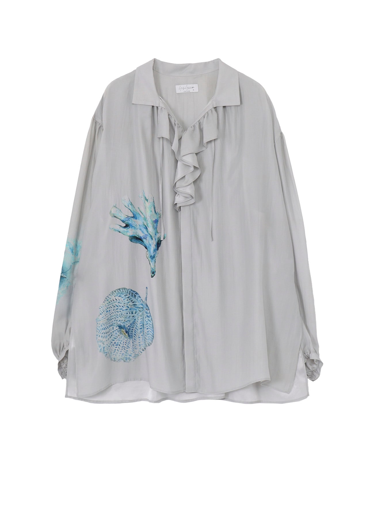 <PIECE UNIQUE/AOYAMA>SEA MOTIF FRILLED GATHER BLOUSE