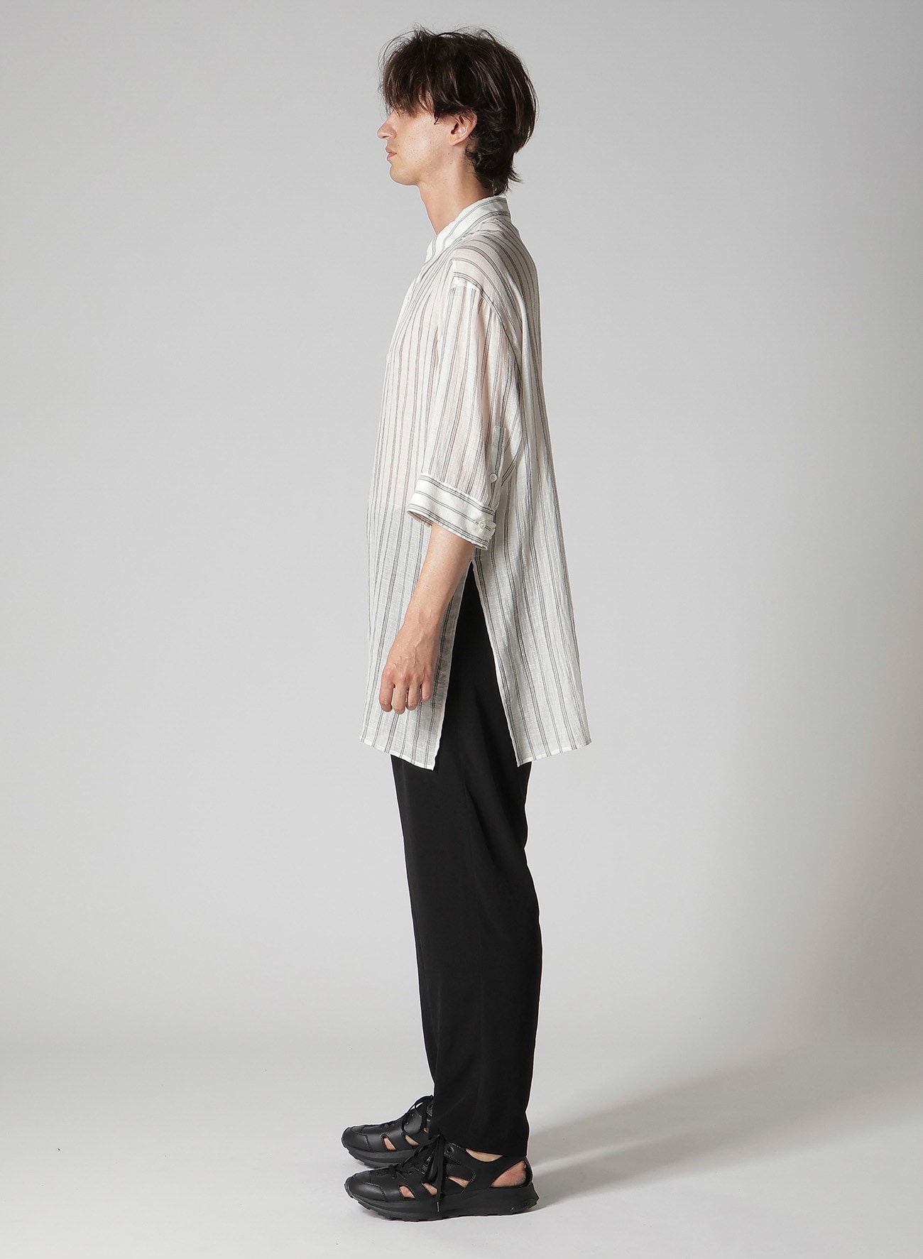 KHADI STRIPE SHORT SLEEVE BLOUSE