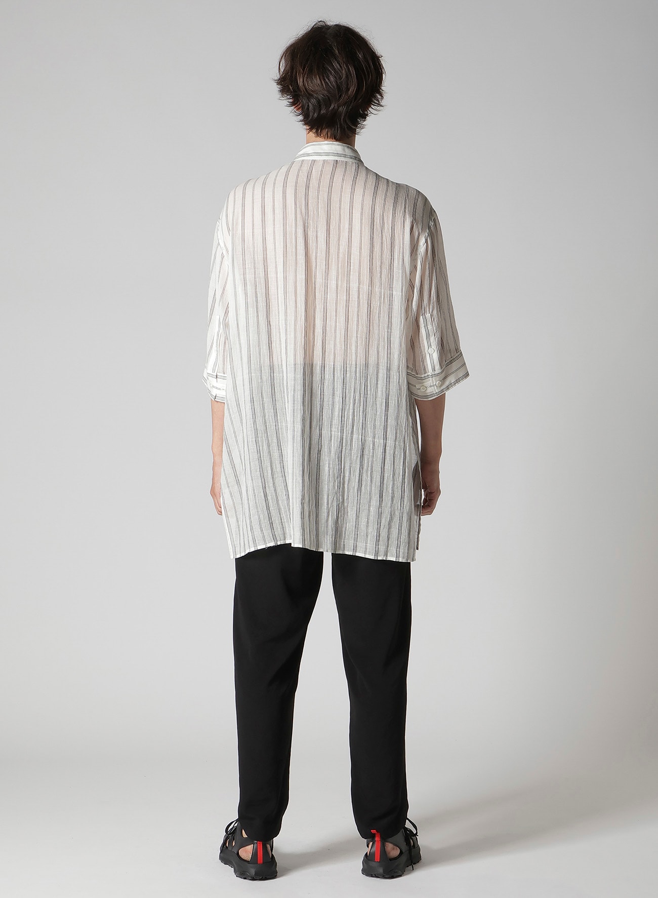 KHADI STRIPE SHORT SLEEVE BLOUSE