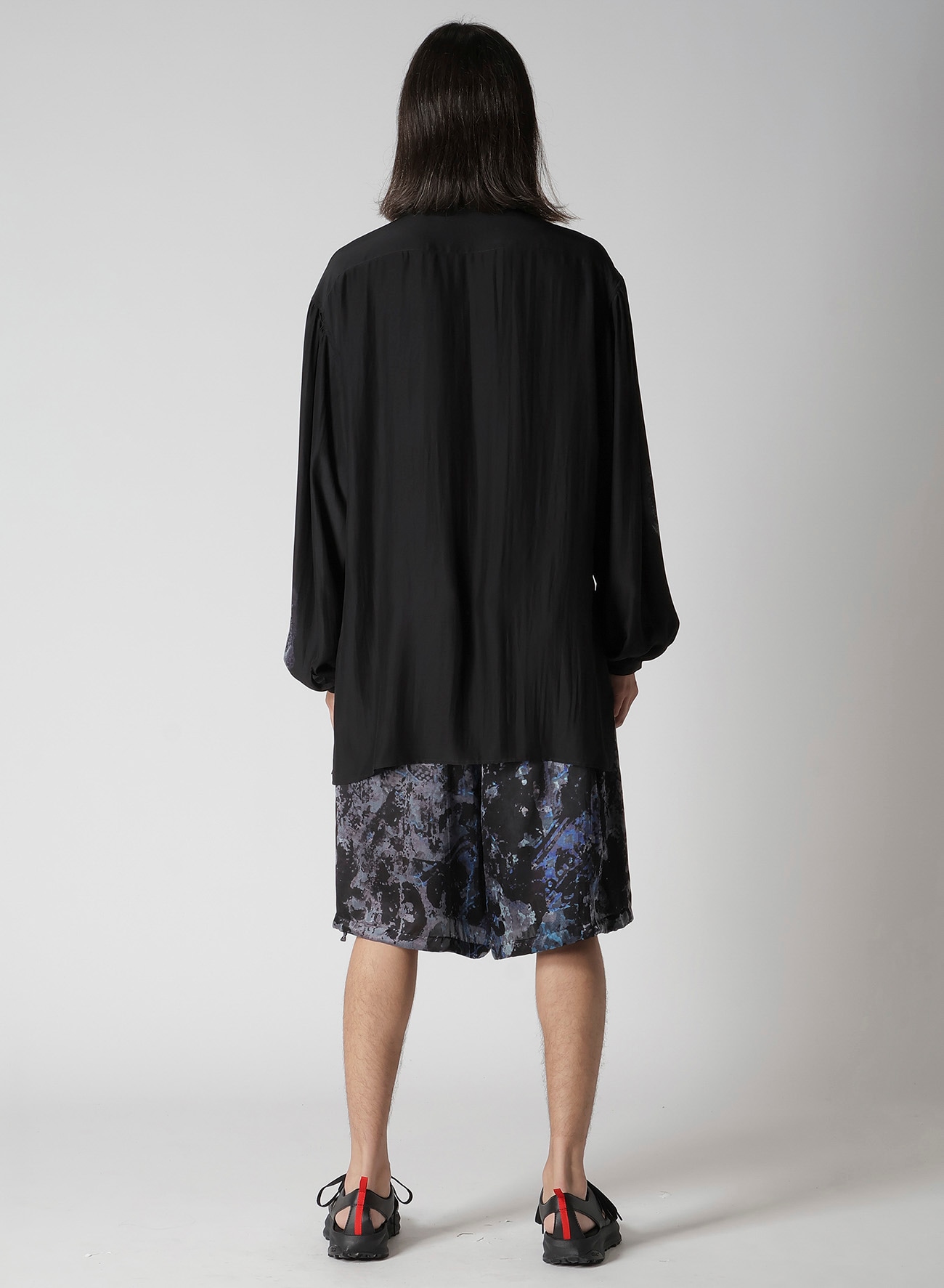 SEA MOTIF SCARF COLLAR BLOUSE