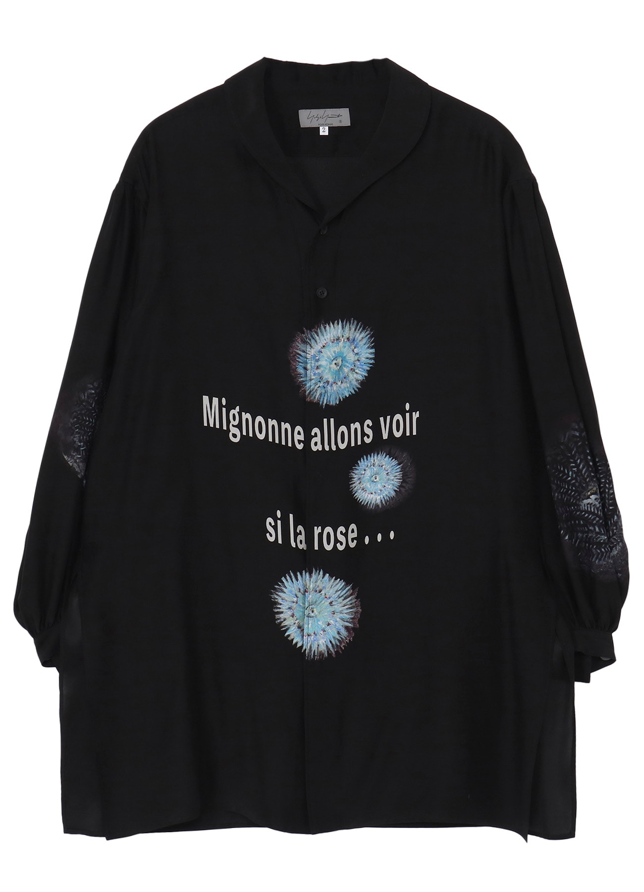 SEA MOTIF SCARF COLLAR BLOUSE