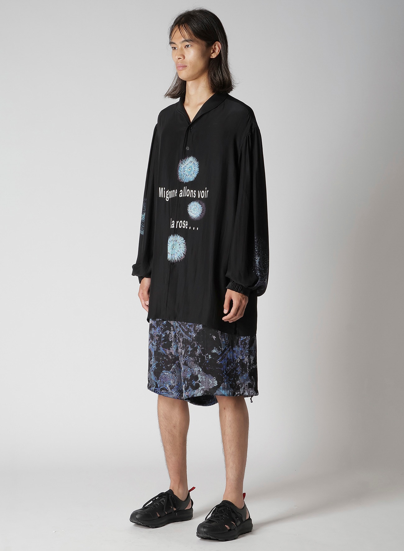 SEA MOTIF SCARF COLLAR BLOUSE