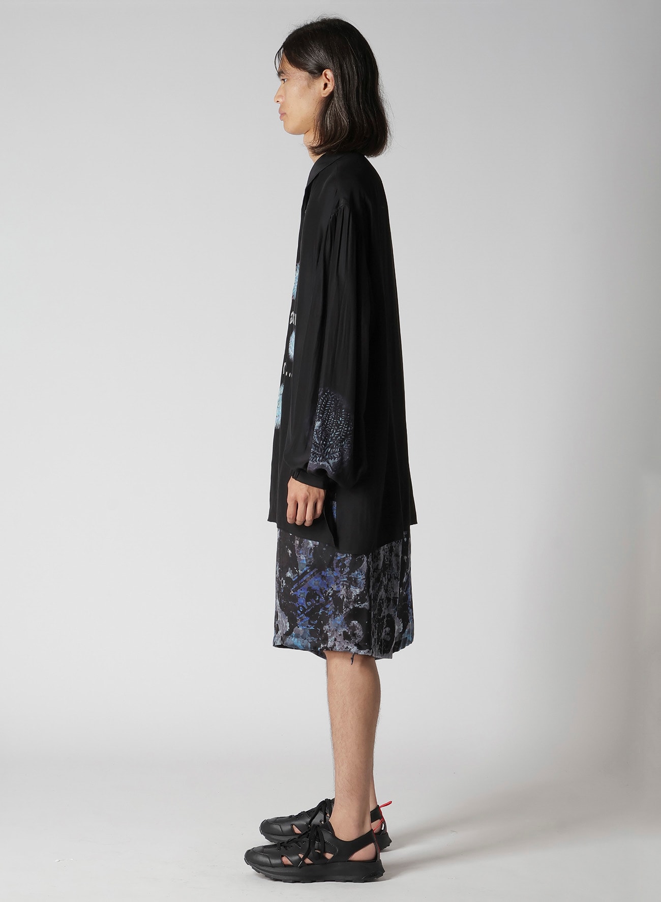 SEA MOTIF SCARF COLLAR BLOUSE