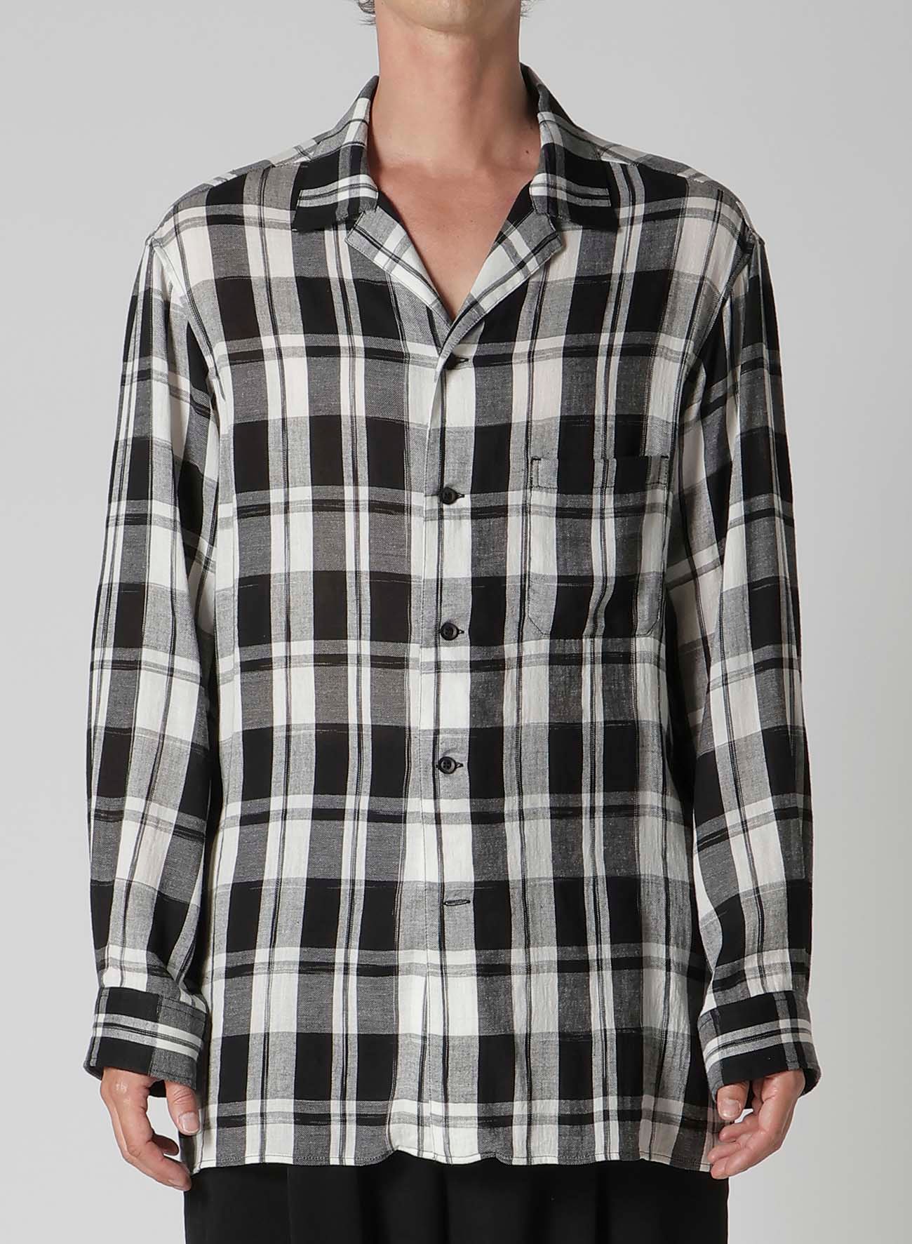 KHADI PLAID LONG SLEEVE BLOUSE