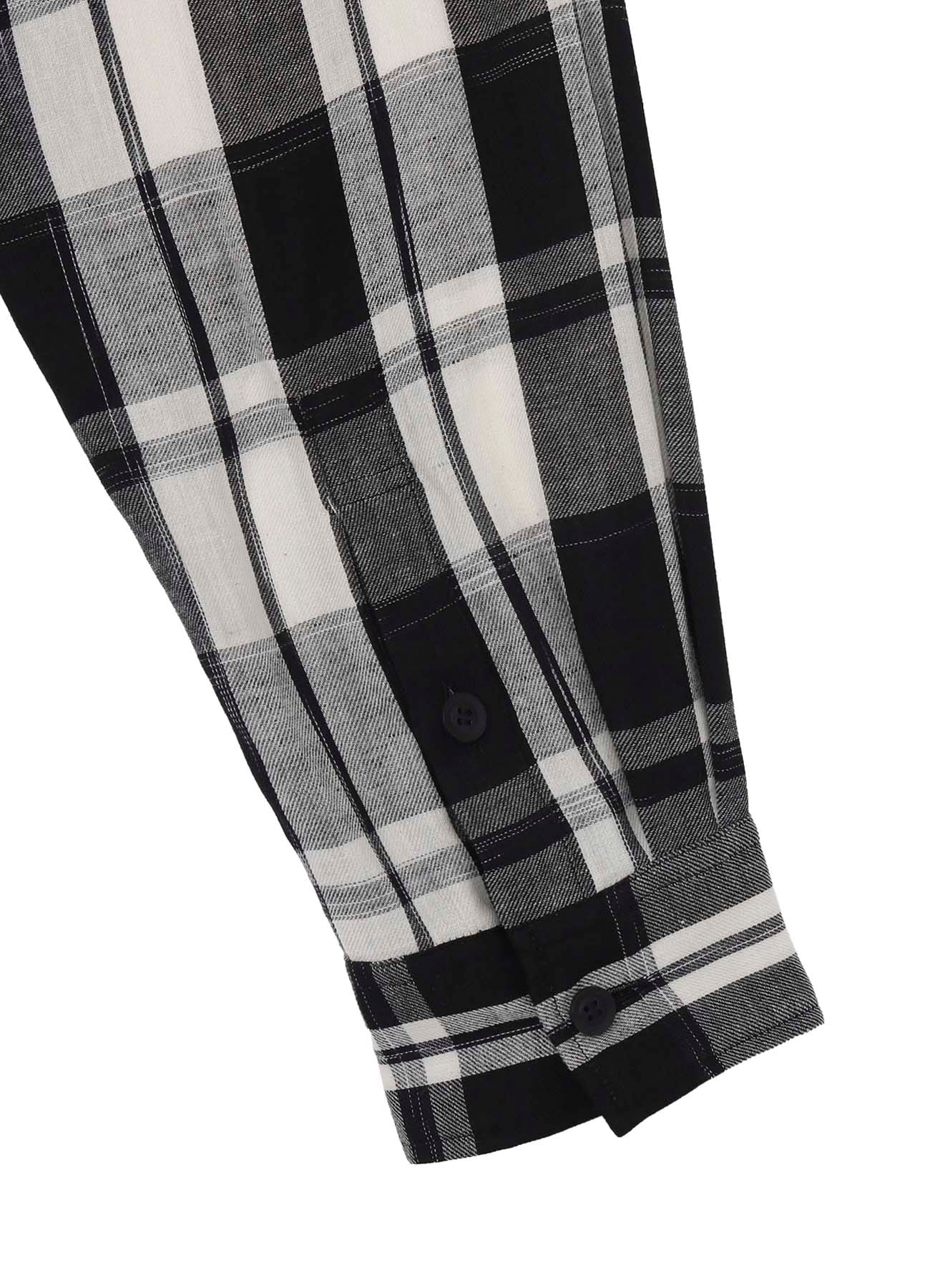 KHADI PLAID LONG SLEEVE BLOUSE