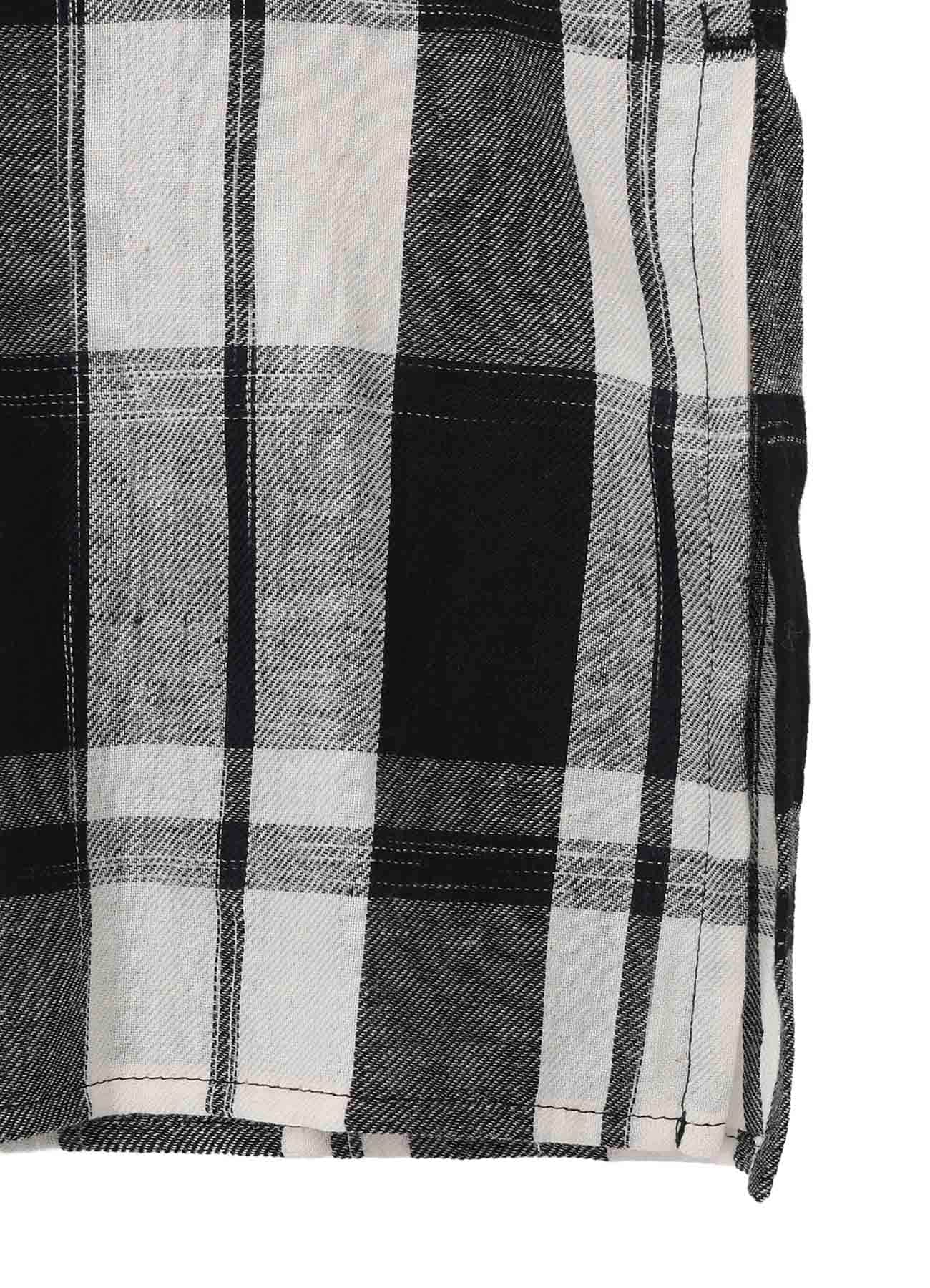 KHADI PLAID LONG SLEEVE BLOUSE
